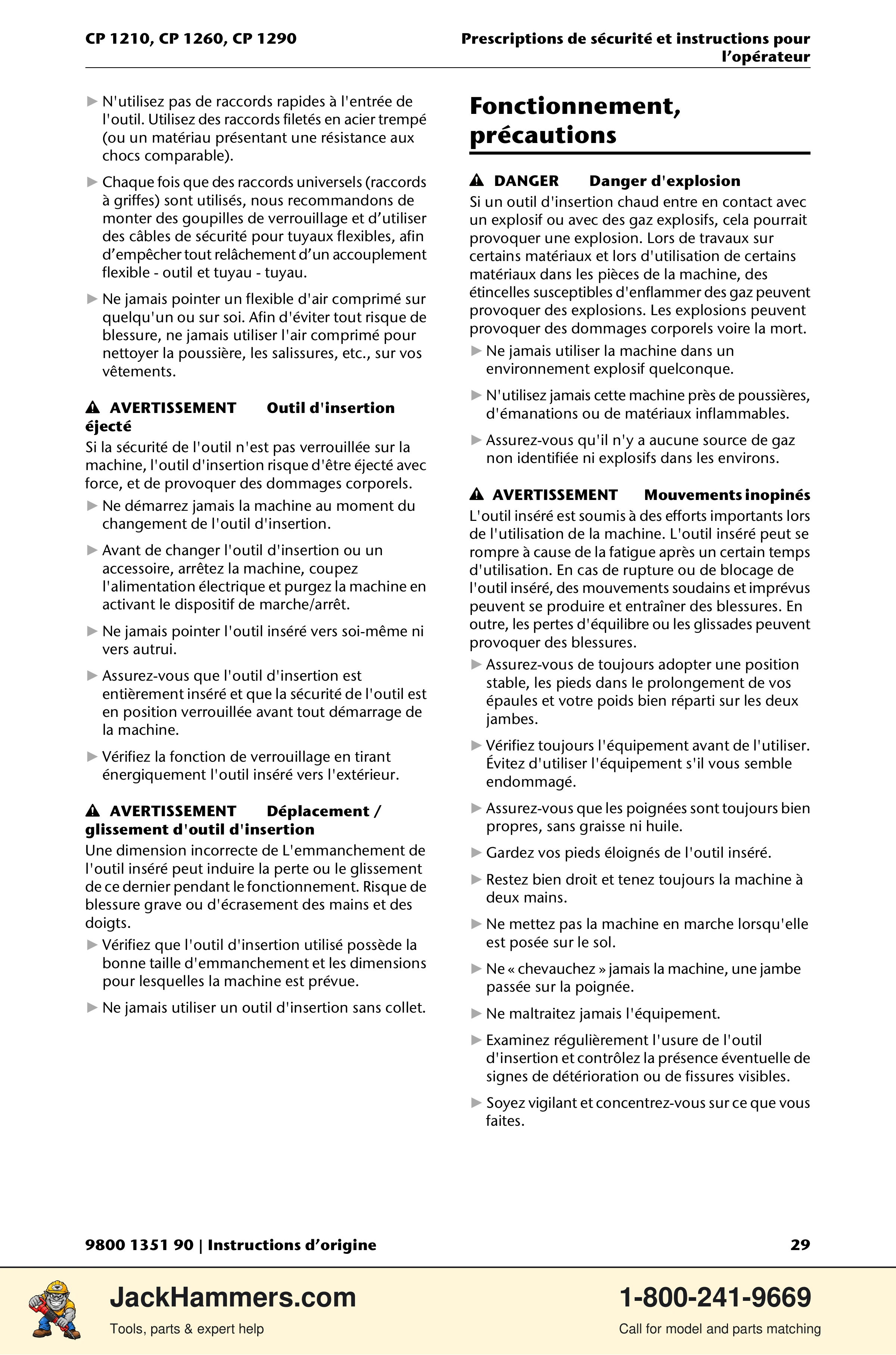 Chicago Pneumatic 1210 / 1260 / 1290 PDF page 29 of 268