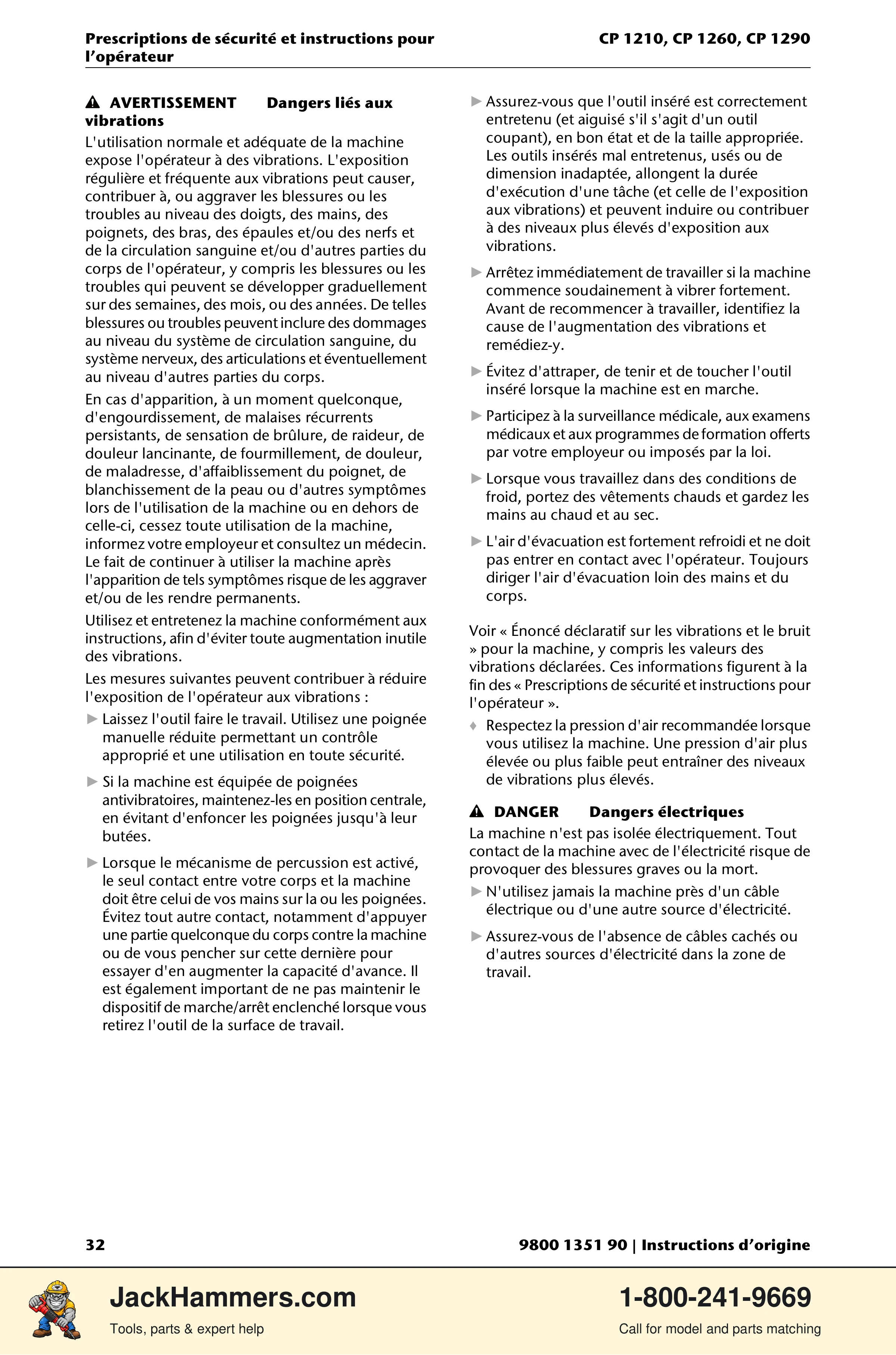 Chicago Pneumatic 1210 / 1260 / 1290 PDF page 32 of 268