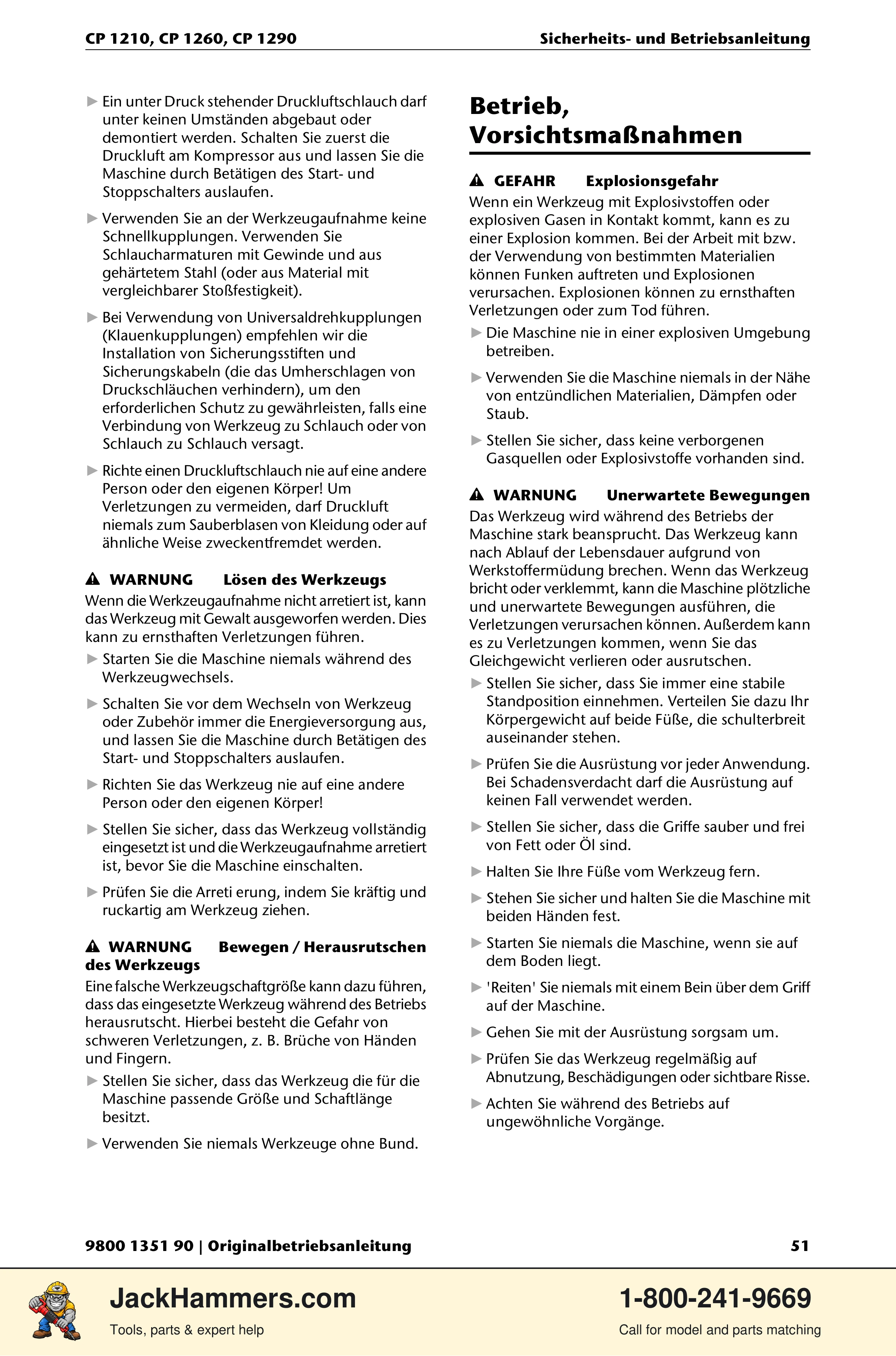 Chicago Pneumatic 1210 / 1260 / 1290 PDF page 51 of 268