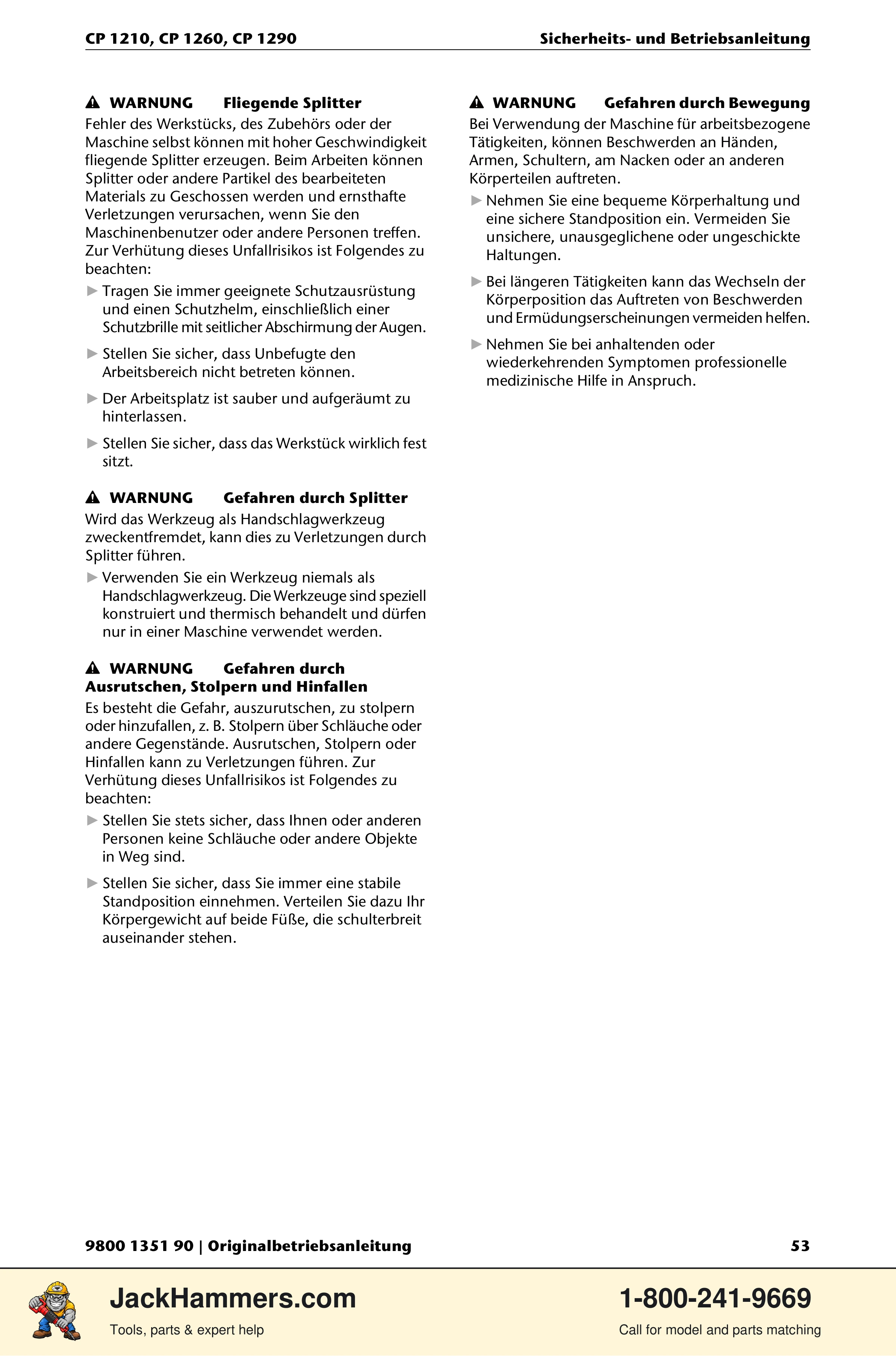Chicago Pneumatic 1210 / 1260 / 1290 PDF page 53 of 268