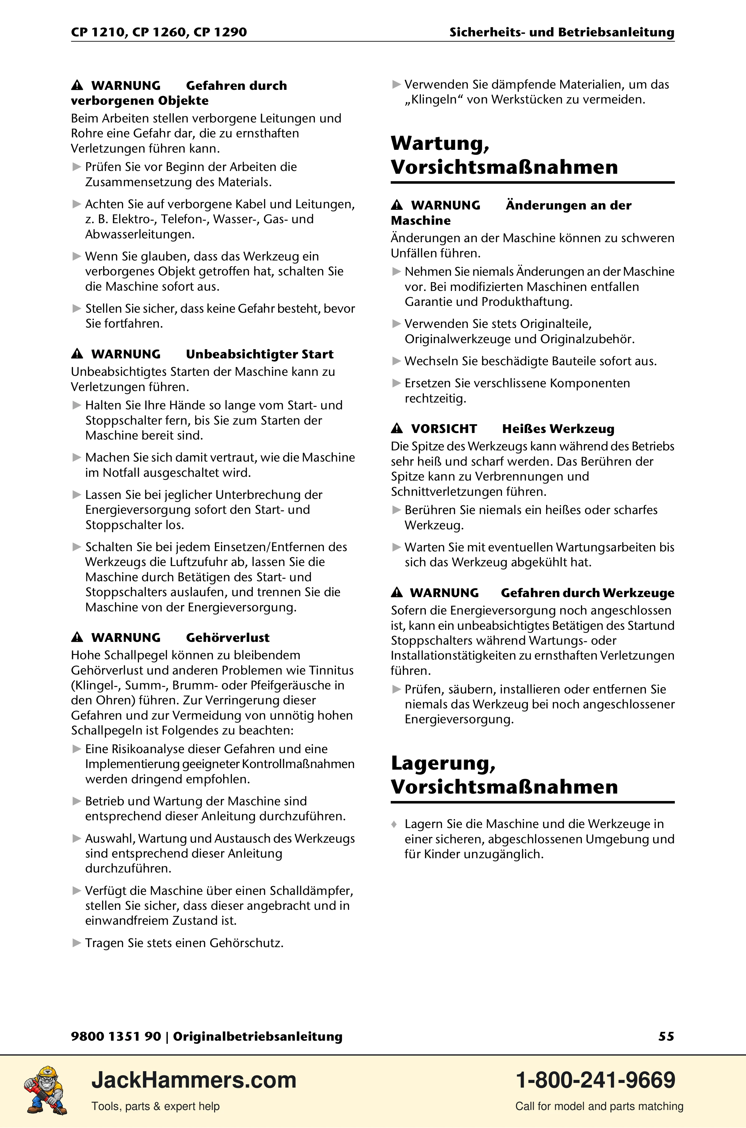 Chicago Pneumatic 1210 / 1260 / 1290 PDF page 55 of 268