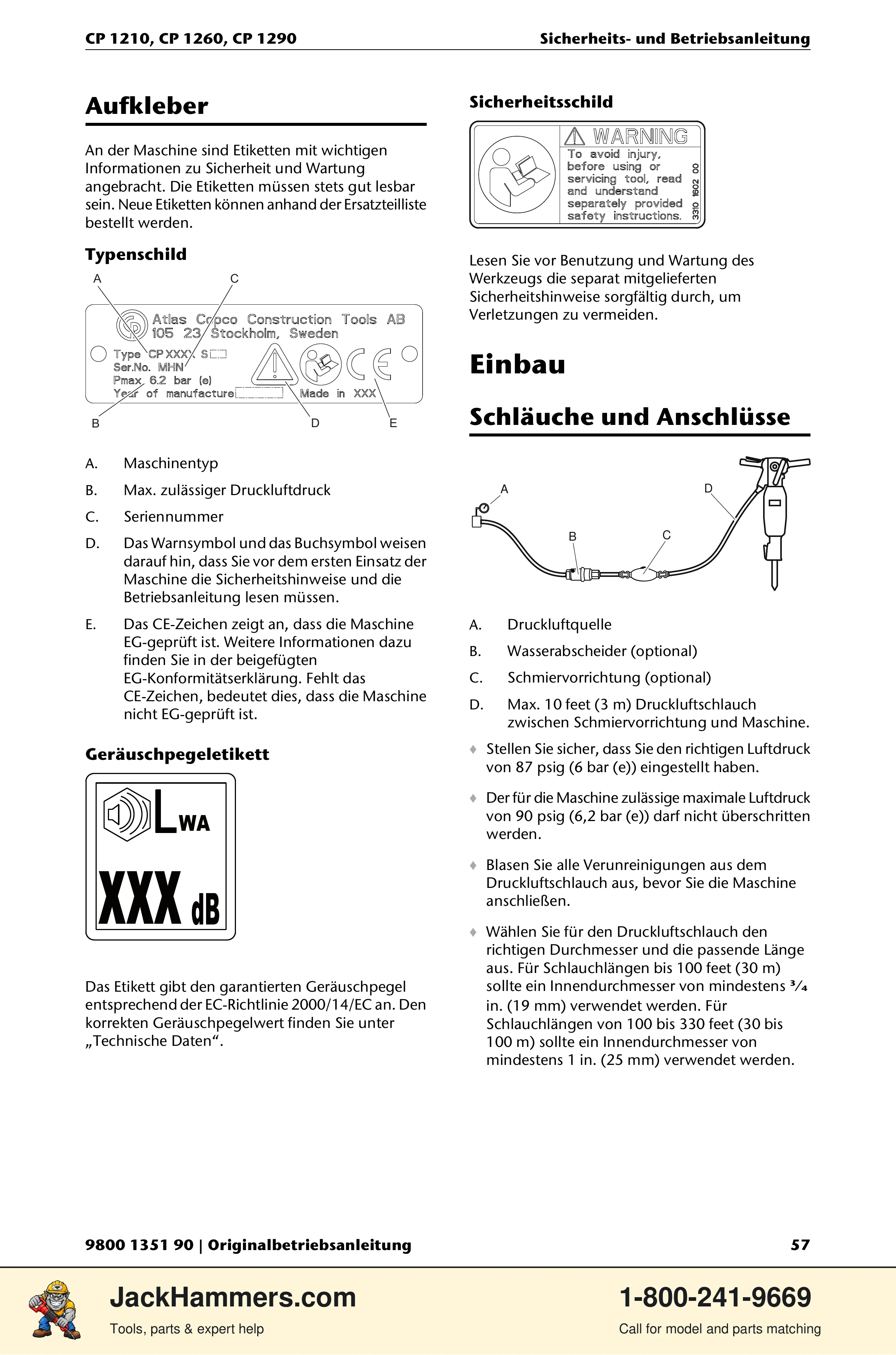 Chicago Pneumatic 1210 / 1260 / 1290 PDF page 57 of 268