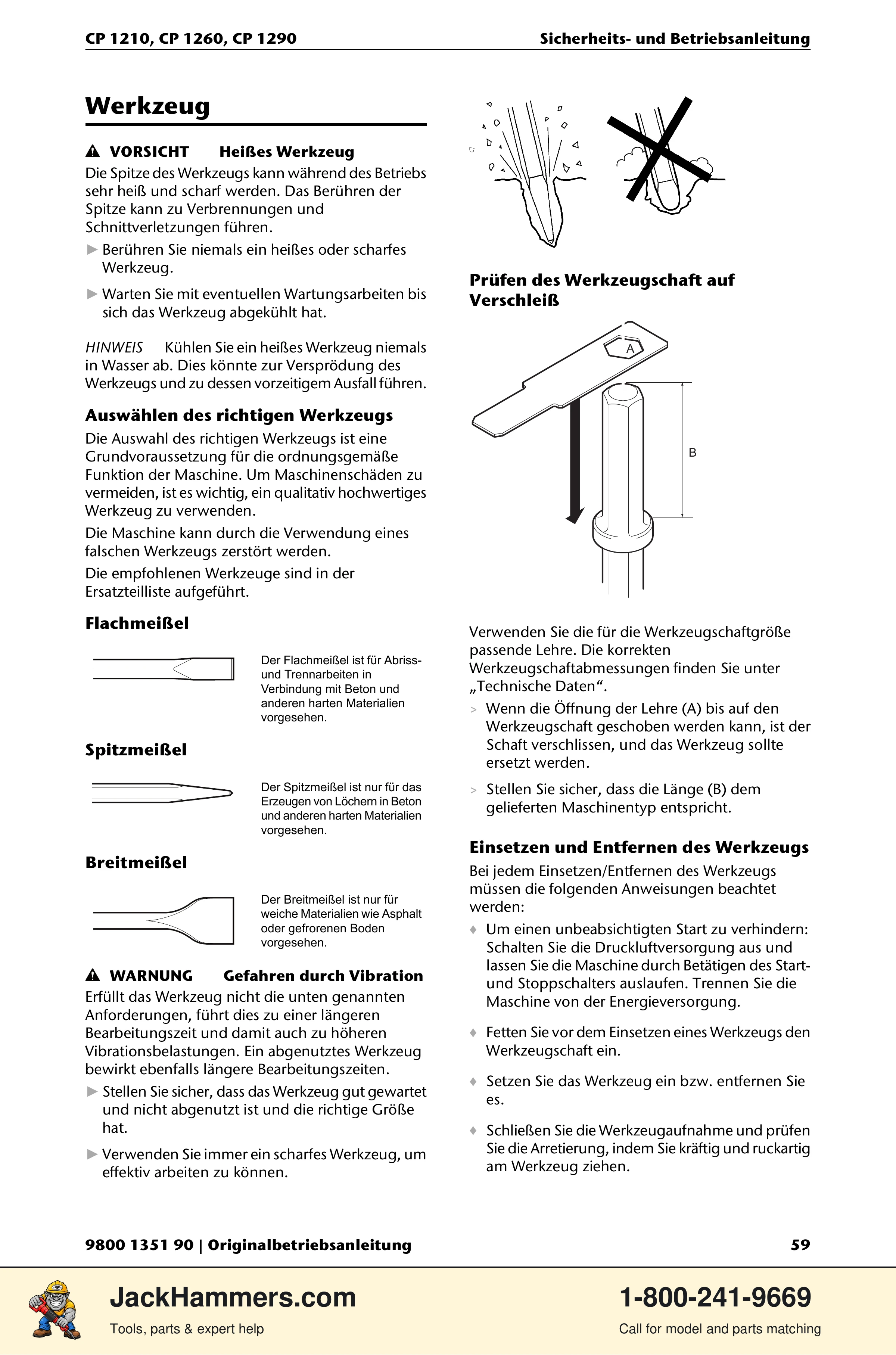 Chicago Pneumatic 1210 / 1260 / 1290 PDF page 59 of 268