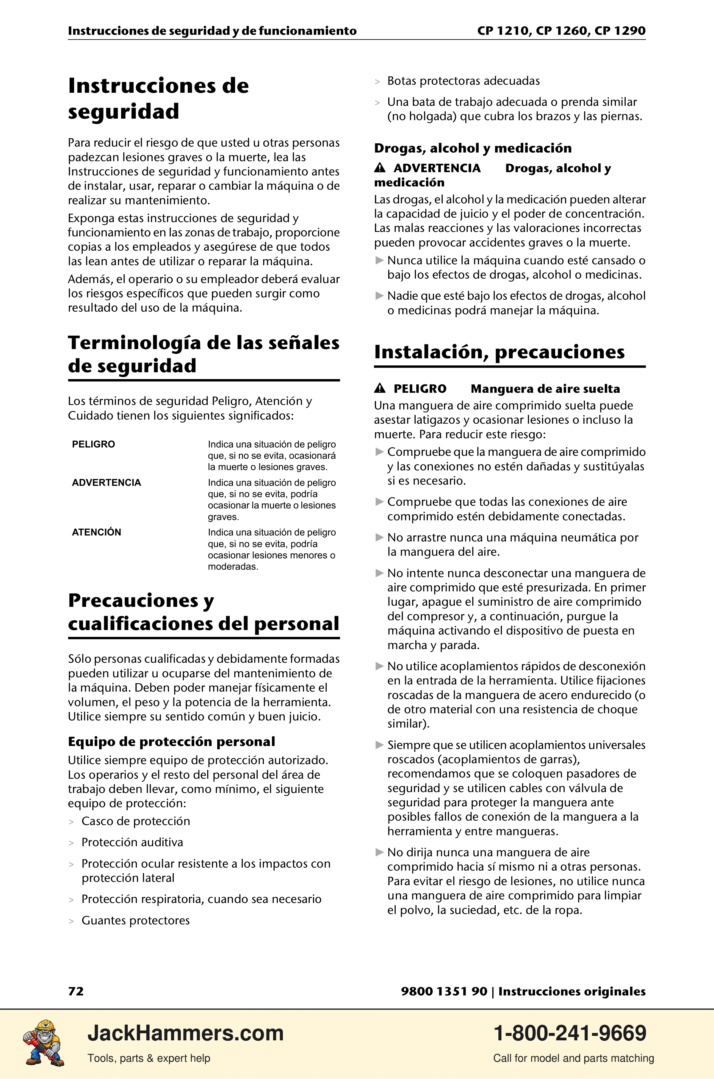 Chicago Pneumatic 1210 / 1260 / 1290 PDF page 72 of 268