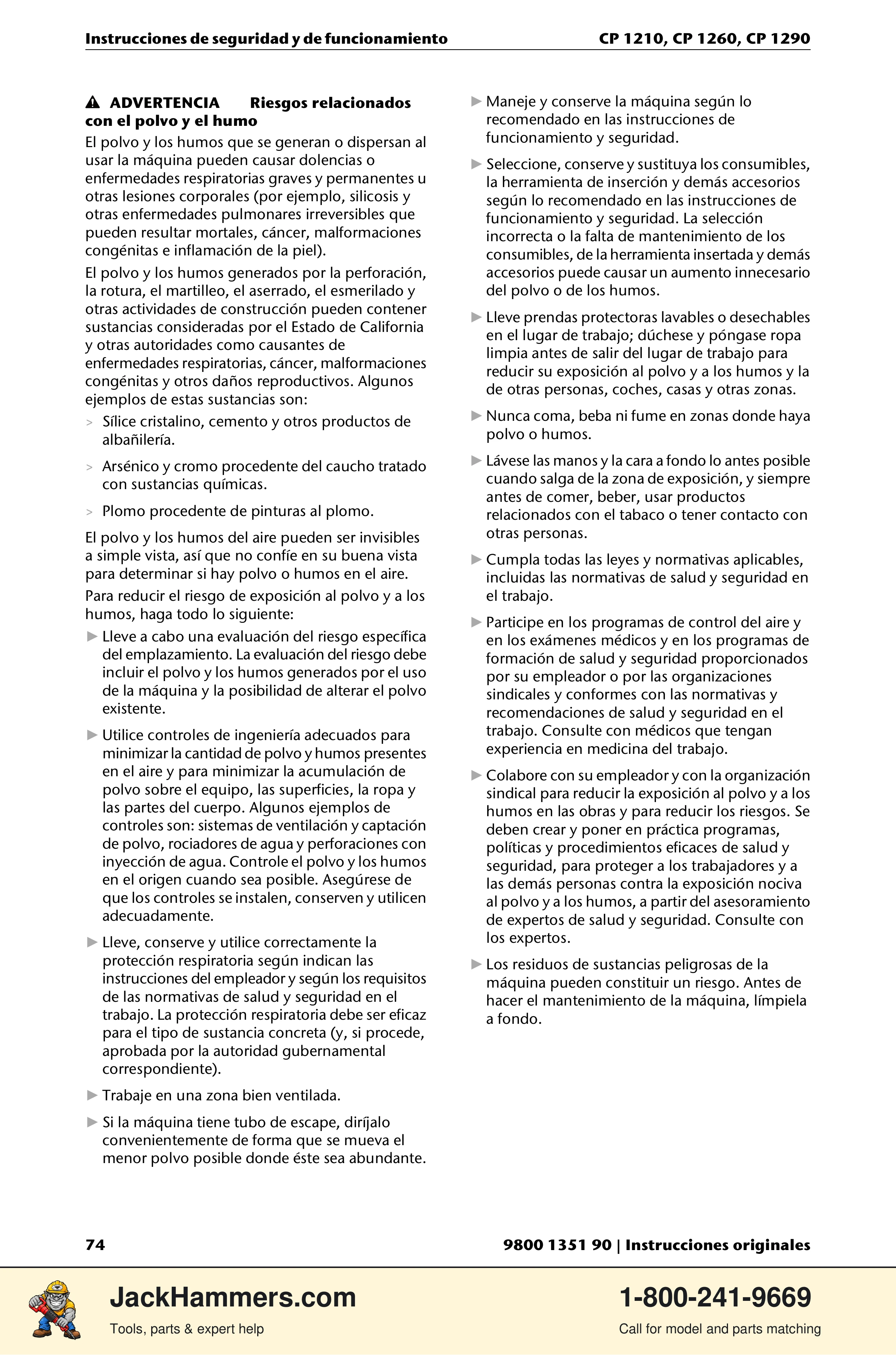 Chicago Pneumatic 1210 / 1260 / 1290 PDF page 74 of 268