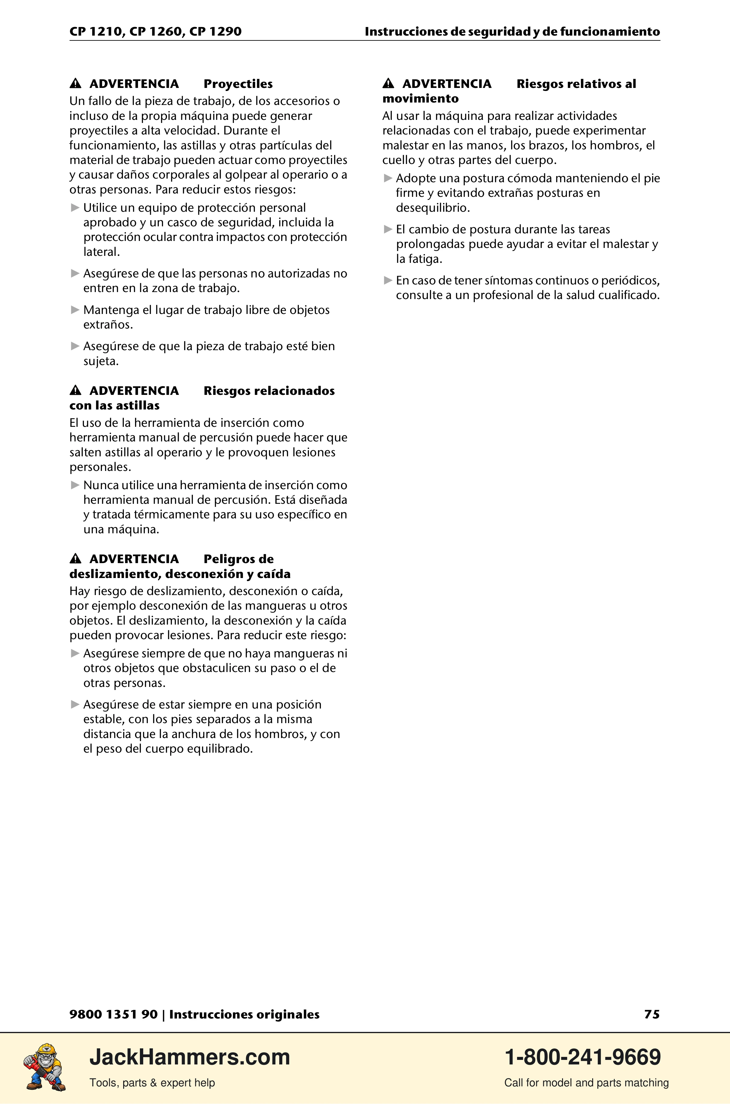 Chicago Pneumatic 1210 / 1260 / 1290 PDF page 75 of 268