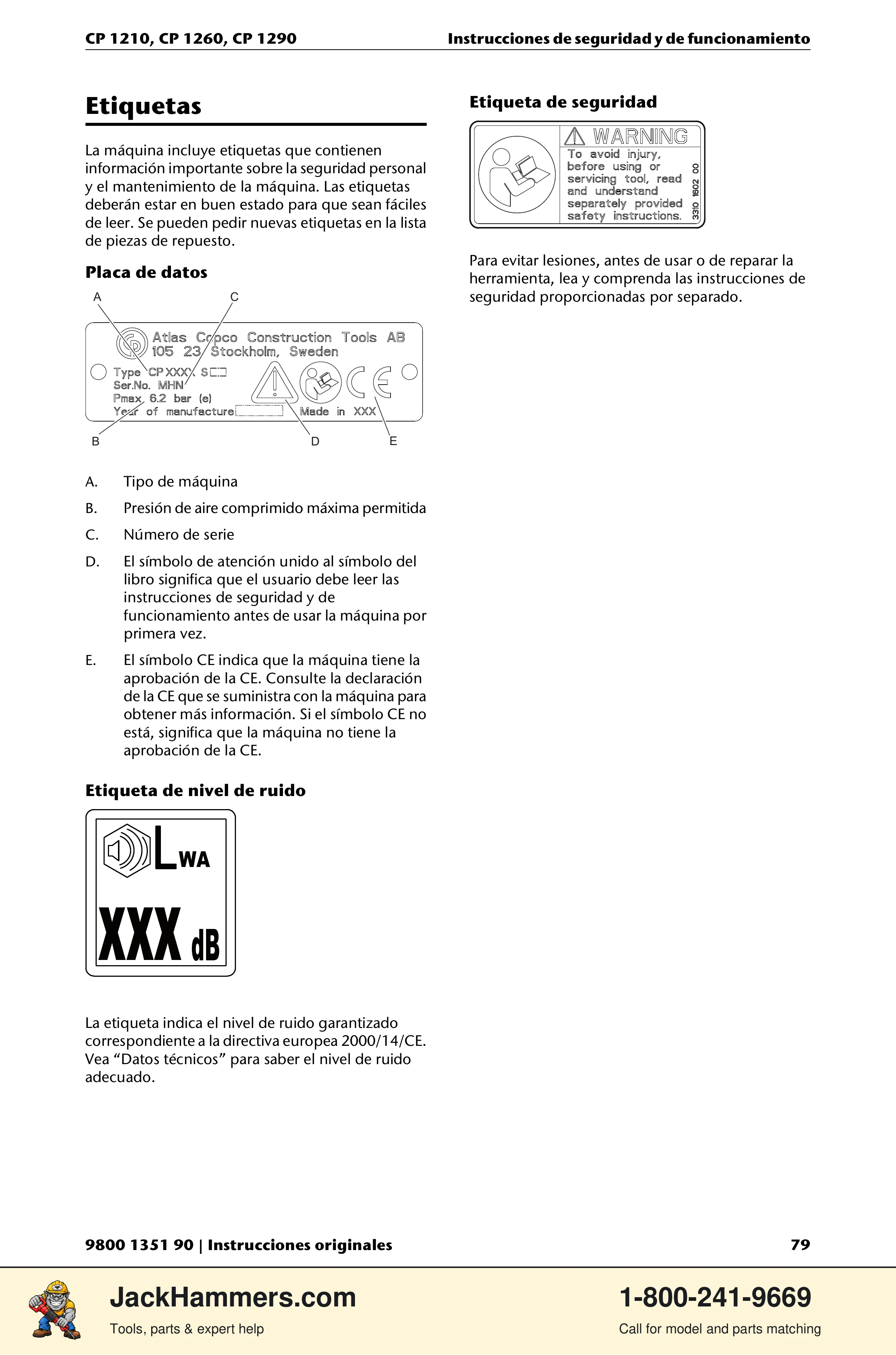 Chicago Pneumatic 1210 / 1260 / 1290 PDF page 79 of 268