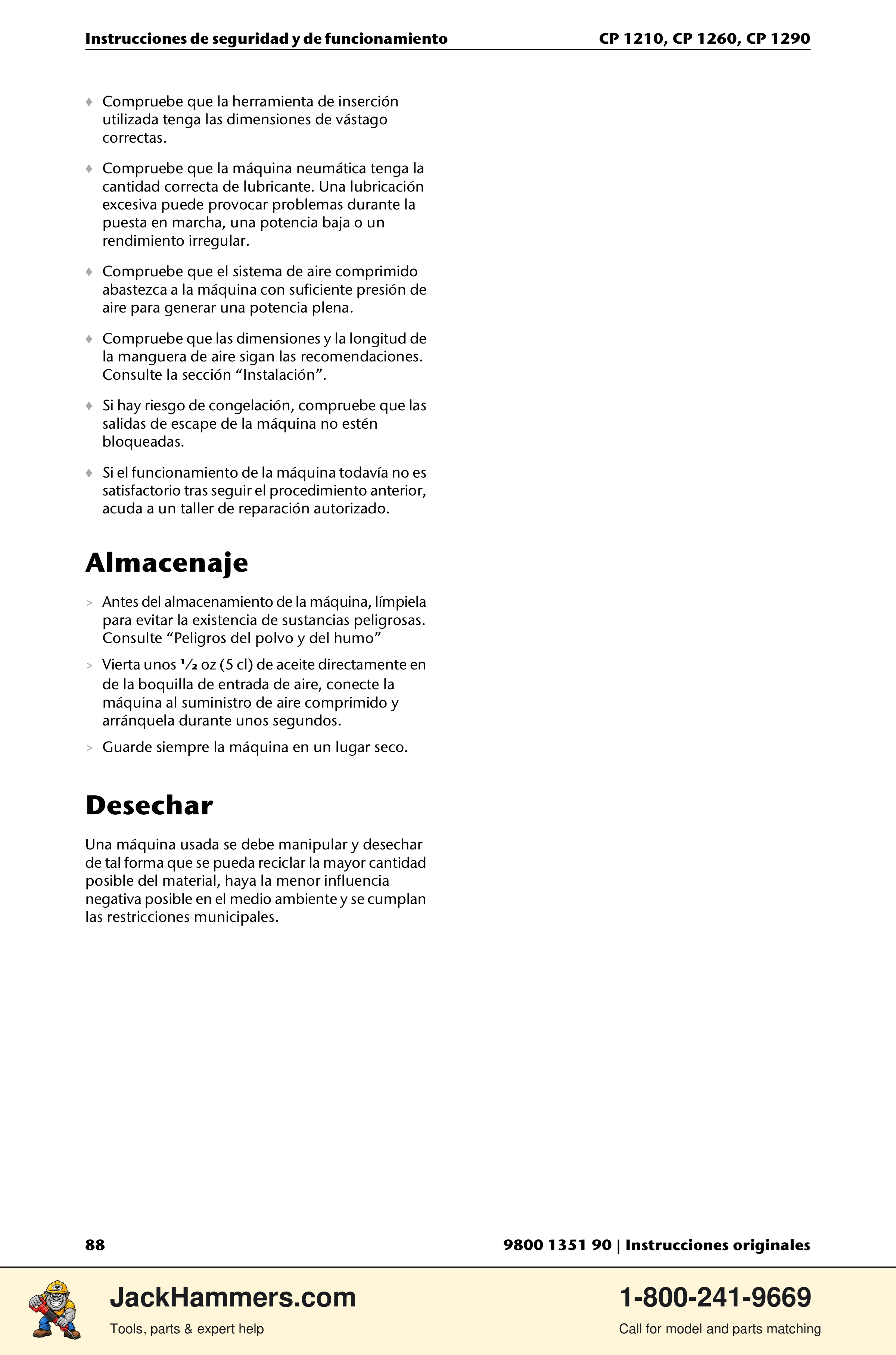 Chicago Pneumatic 1210 / 1260 / 1290 PDF page 88 of 268