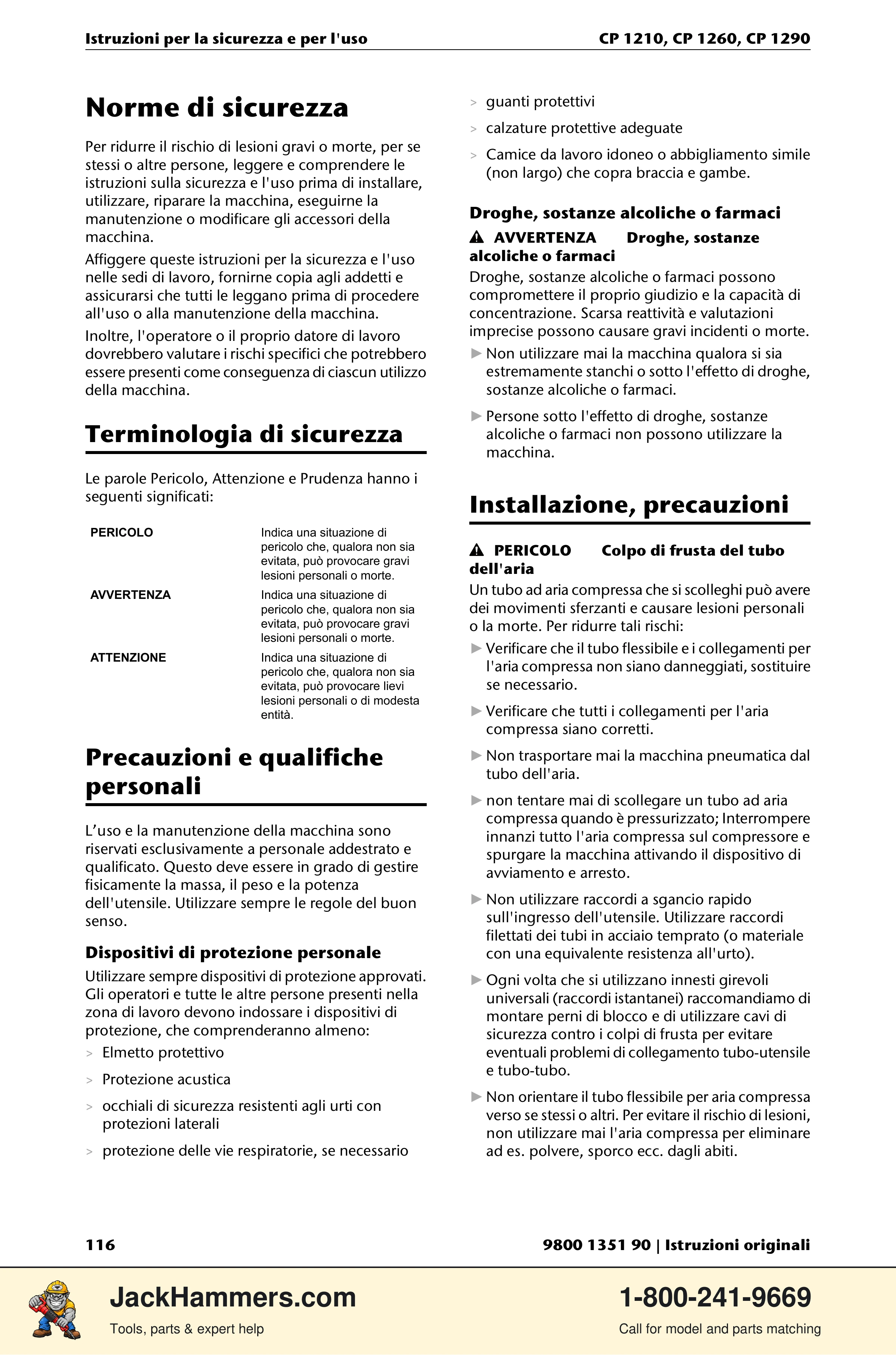 Chicago Pneumatic 1210 / 1260 / 1290 PDF page 116 of 268
