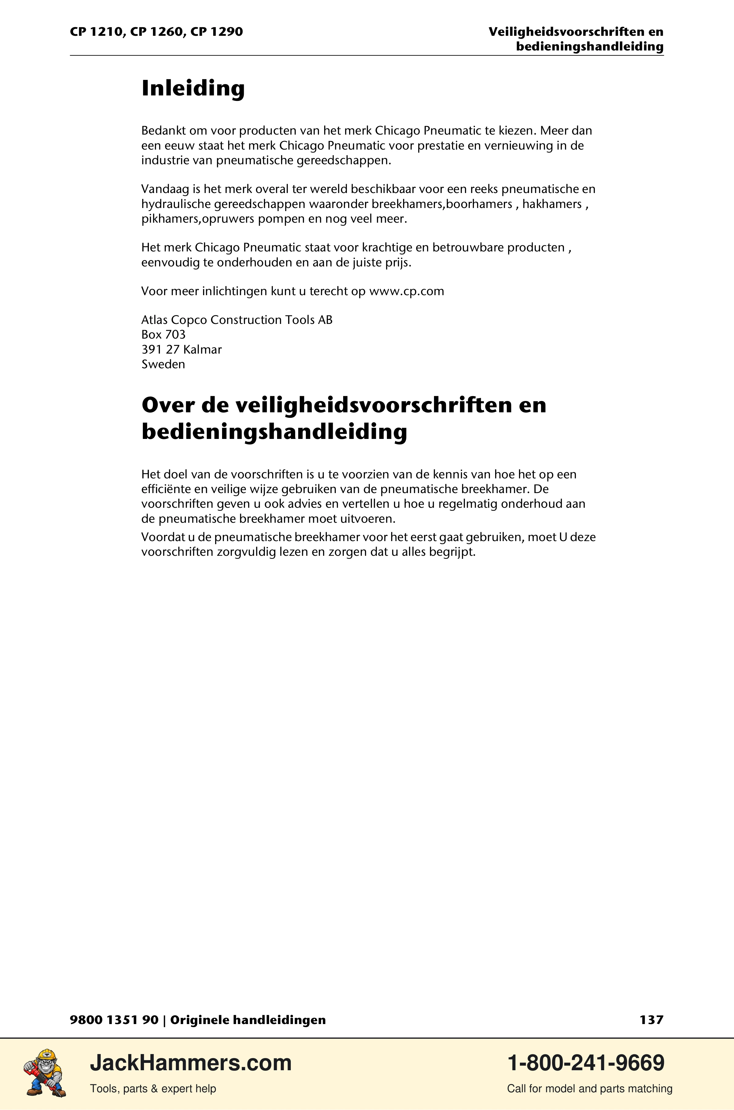 Chicago Pneumatic 1210 / 1260 / 1290 PDF page 137 of 268