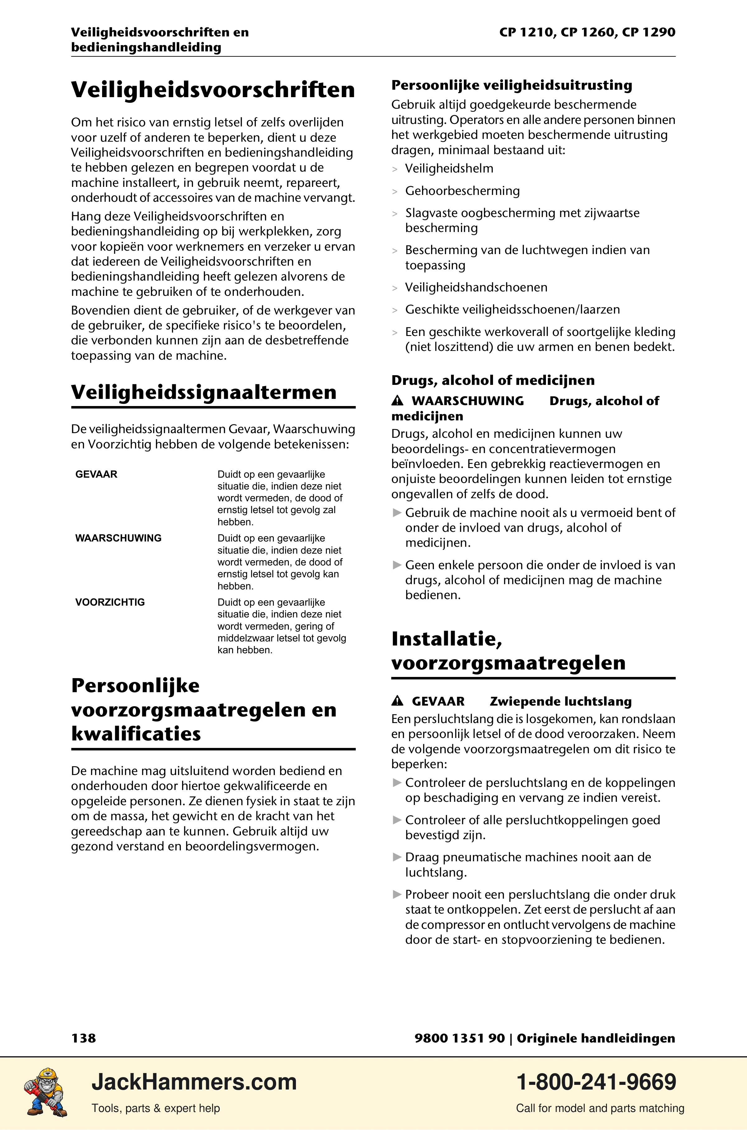 Chicago Pneumatic 1210 / 1260 / 1290 PDF page 138 of 268