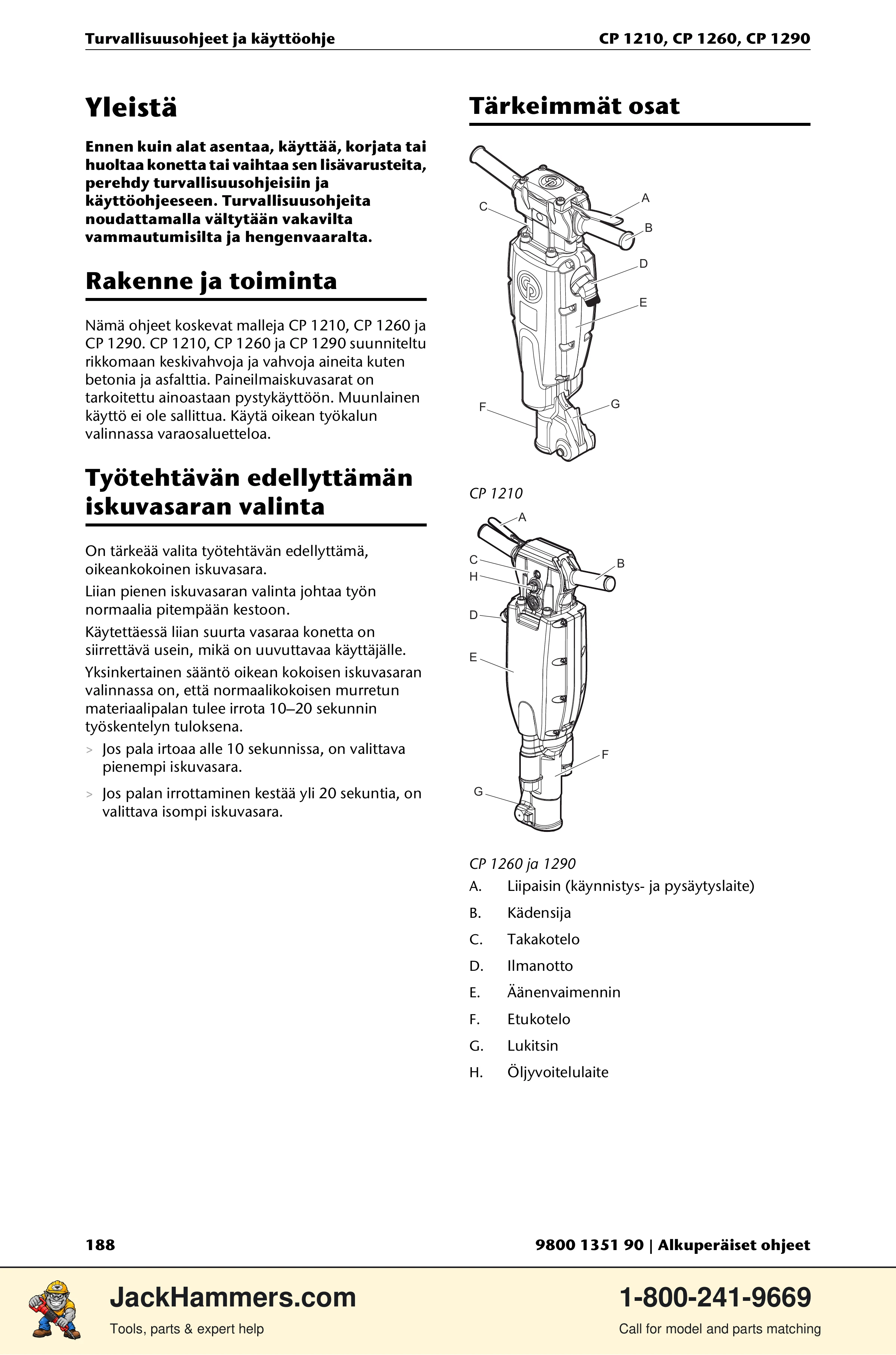 Chicago Pneumatic 1210 / 1260 / 1290 PDF page 188 of 268