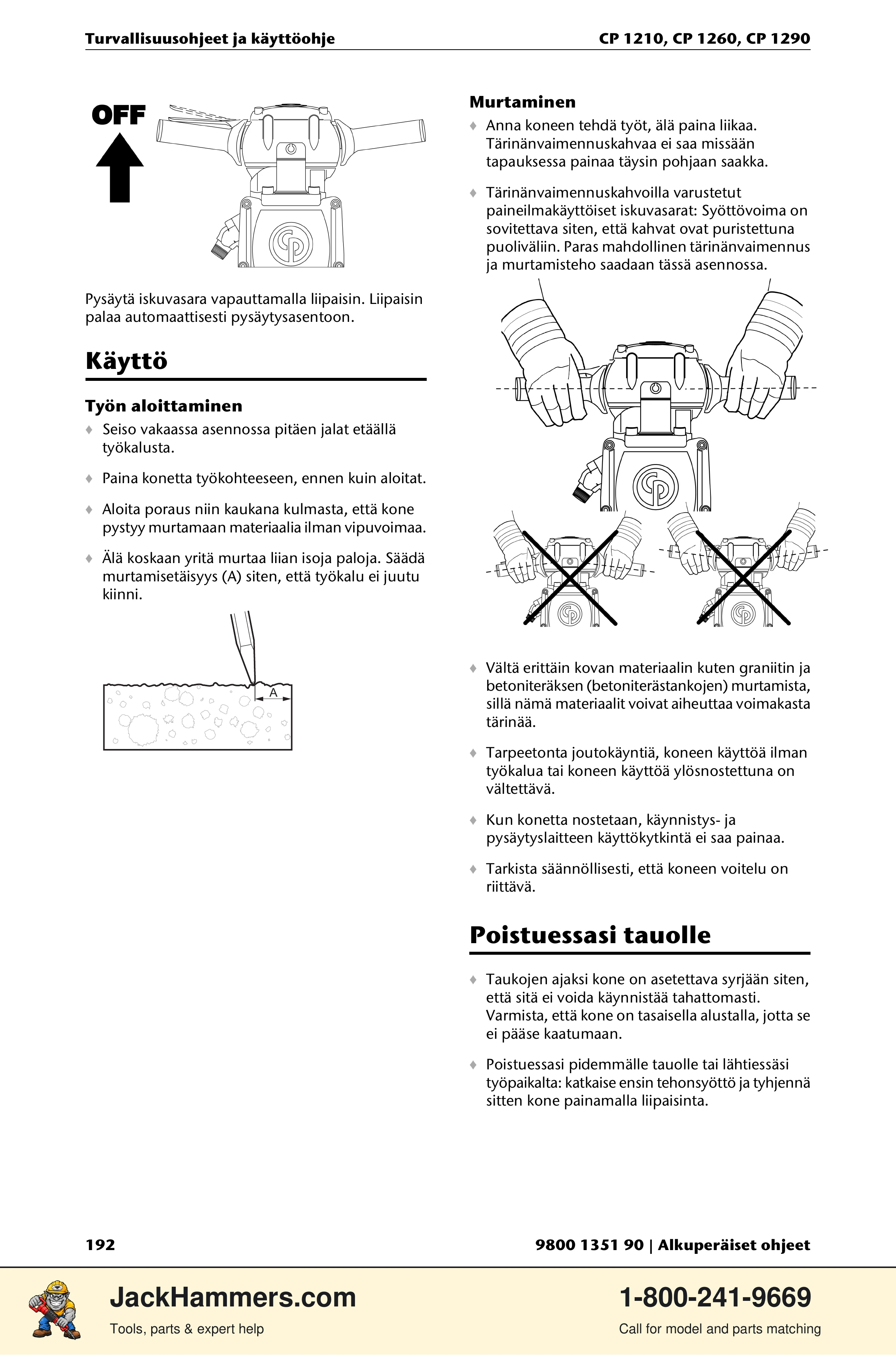 Chicago Pneumatic 1210 / 1260 / 1290 PDF page 192 of 268