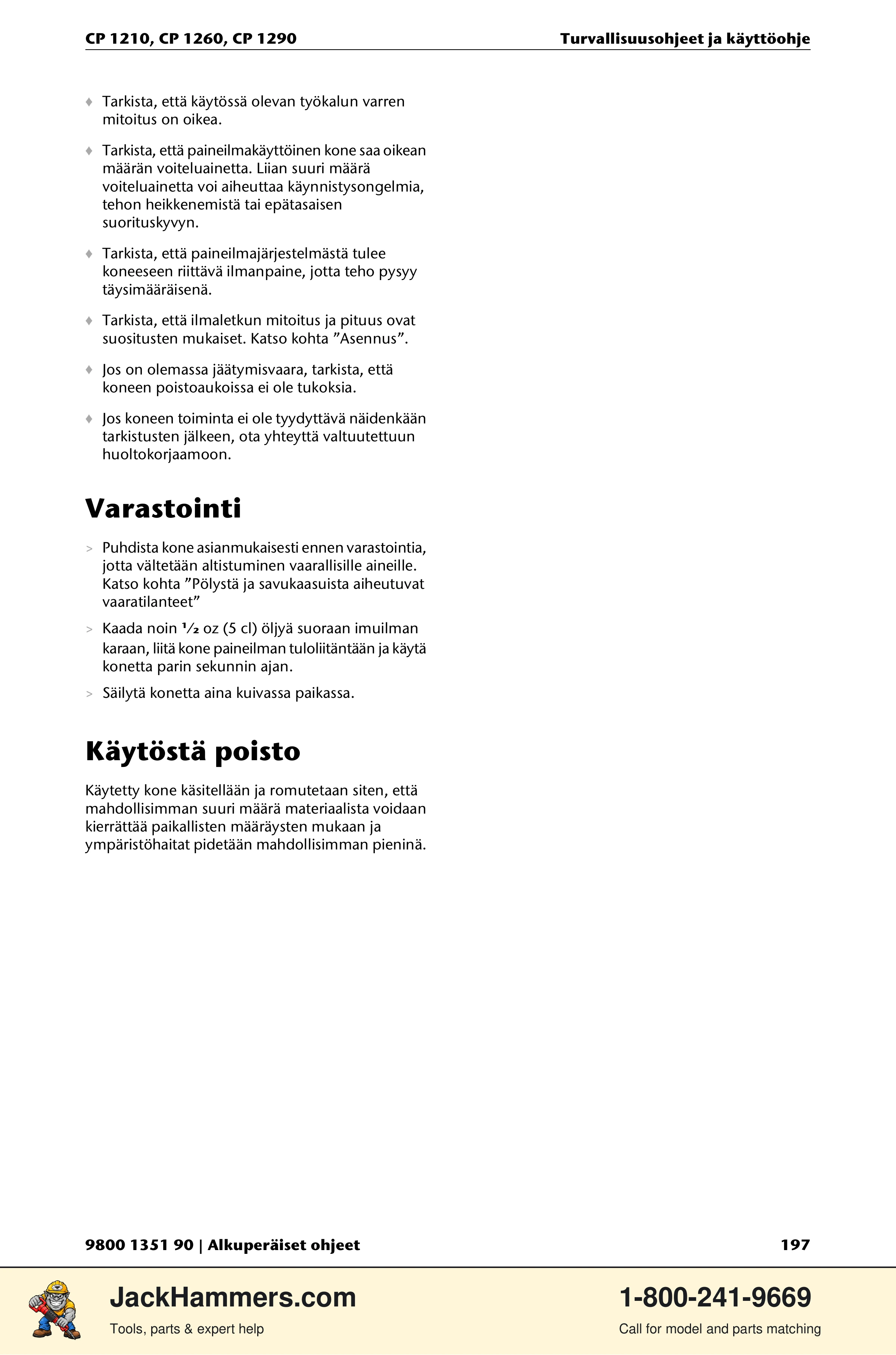 Chicago Pneumatic 1210 / 1260 / 1290 PDF page 197 of 268