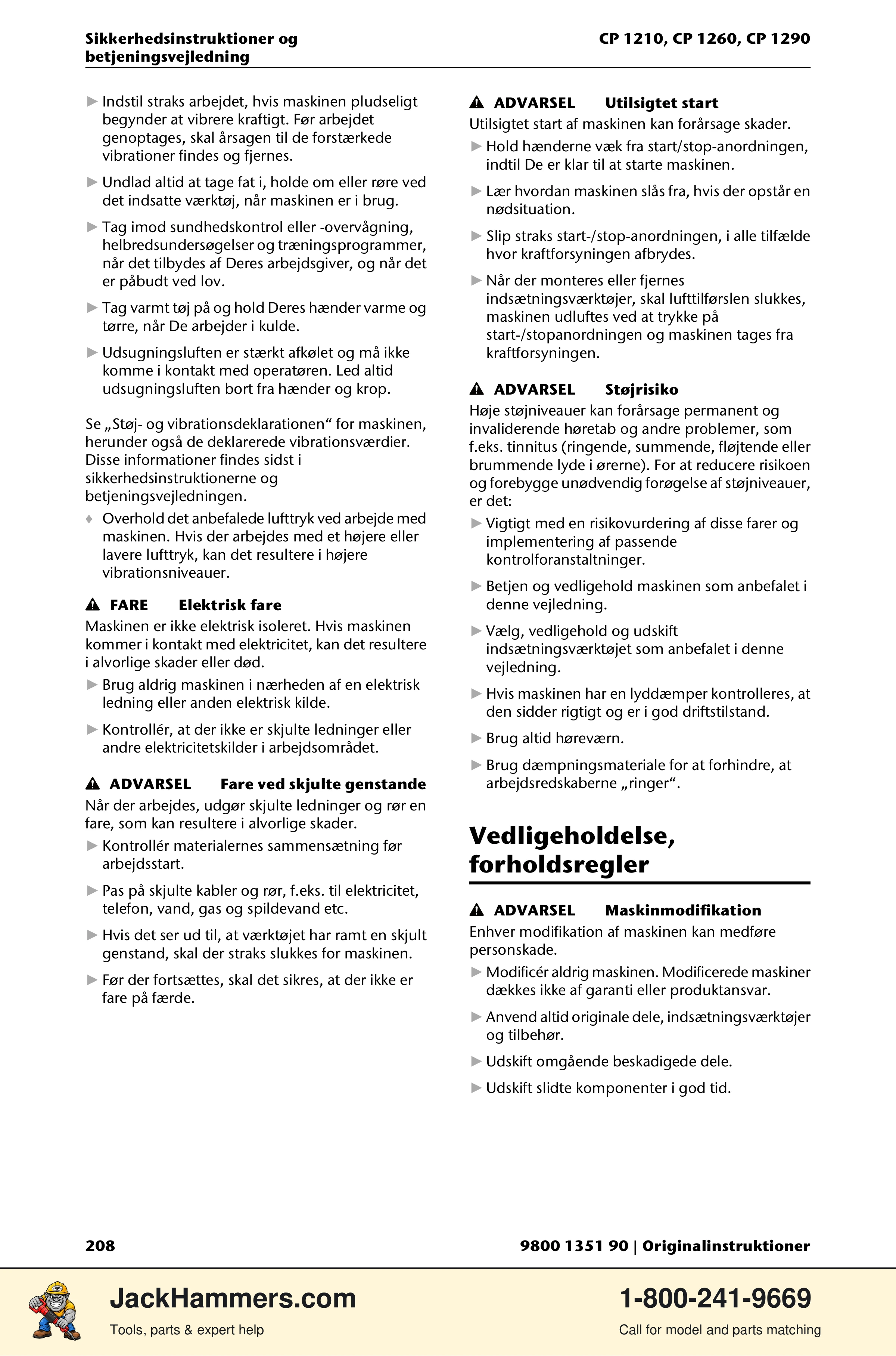 Chicago Pneumatic 1210 / 1260 / 1290 PDF page 208 of 268