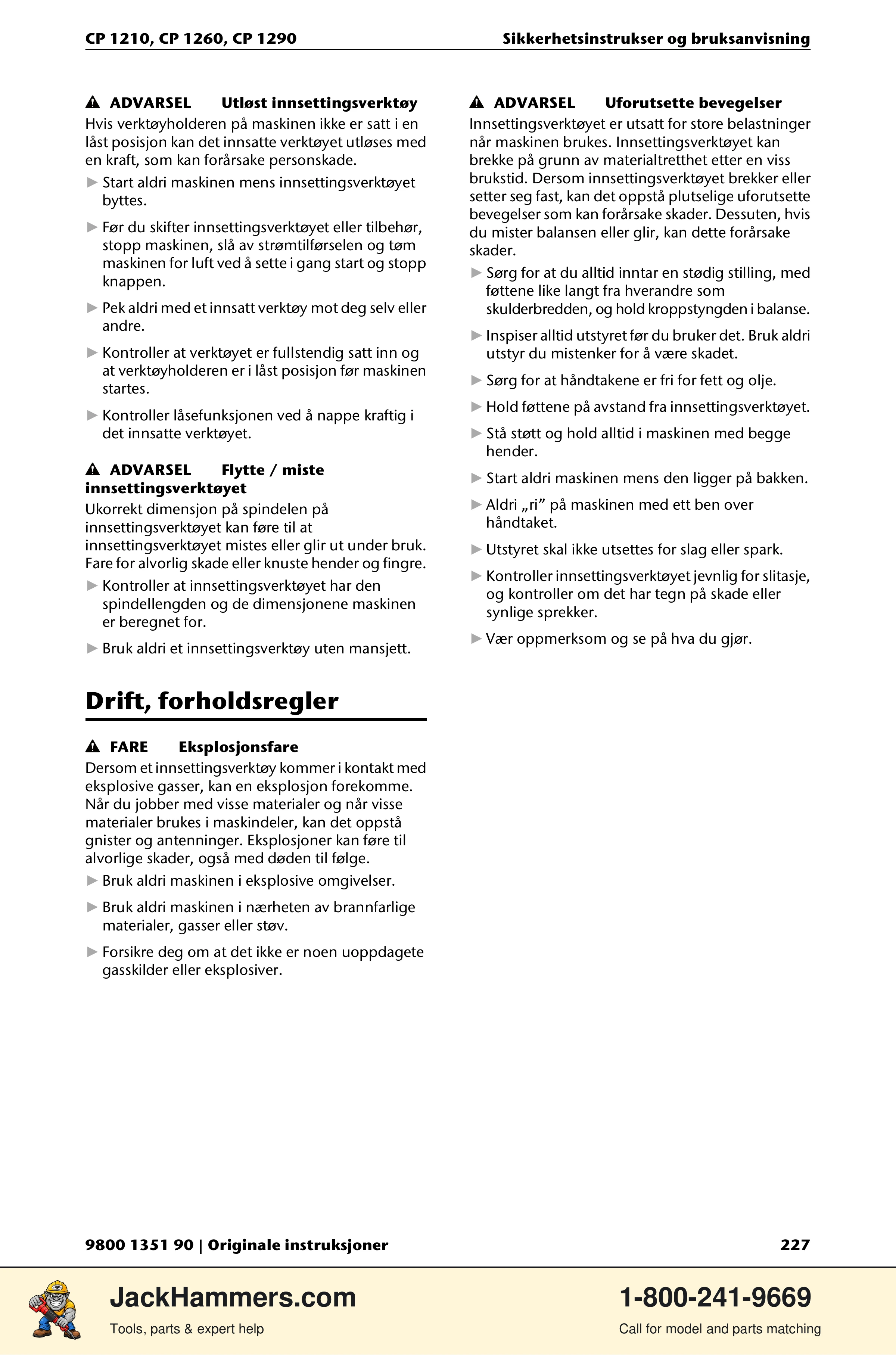 Chicago Pneumatic 1210 / 1260 / 1290 PDF page 227 of 268