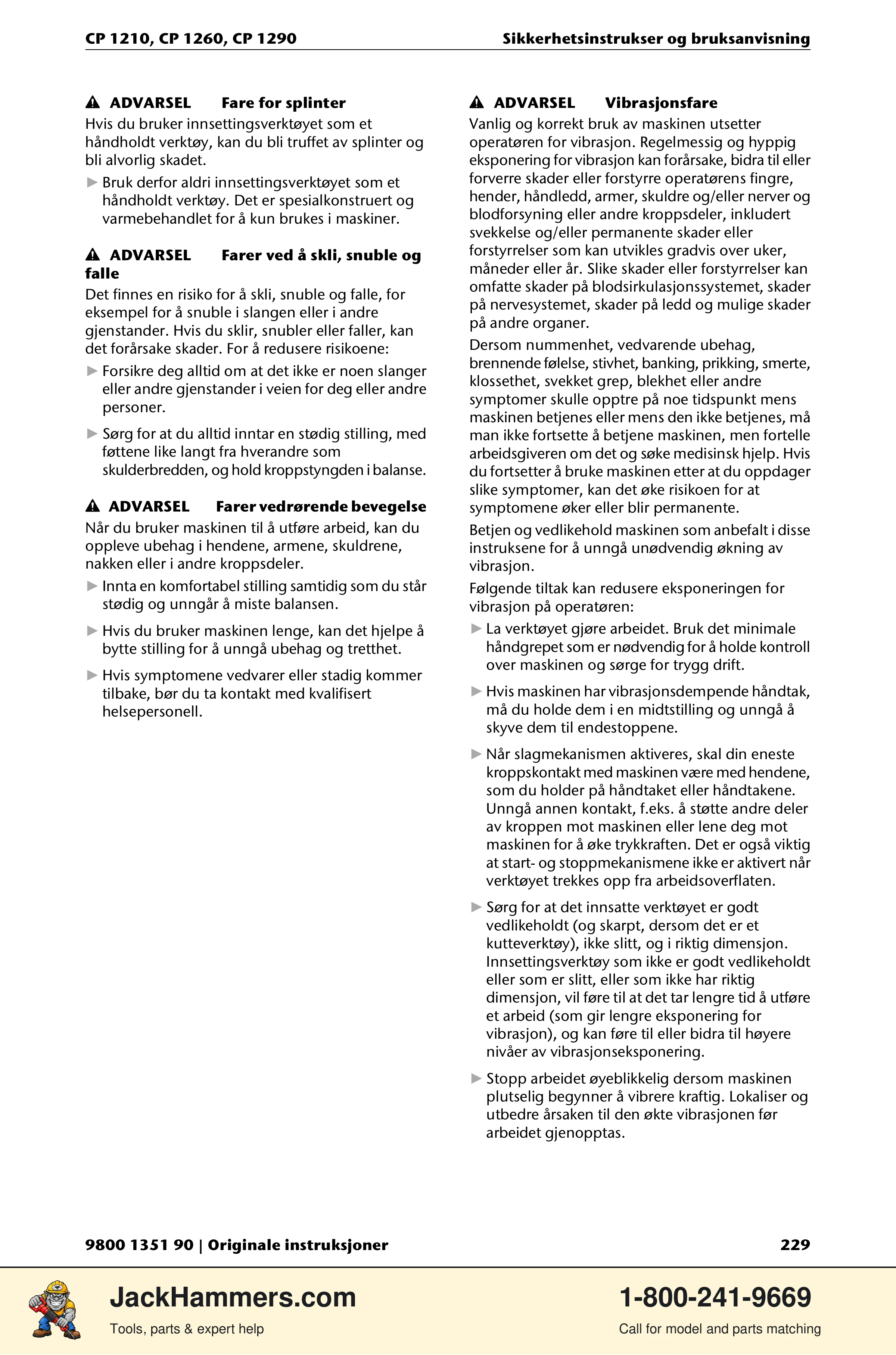 Chicago Pneumatic 1210 / 1260 / 1290 PDF page 229 of 268