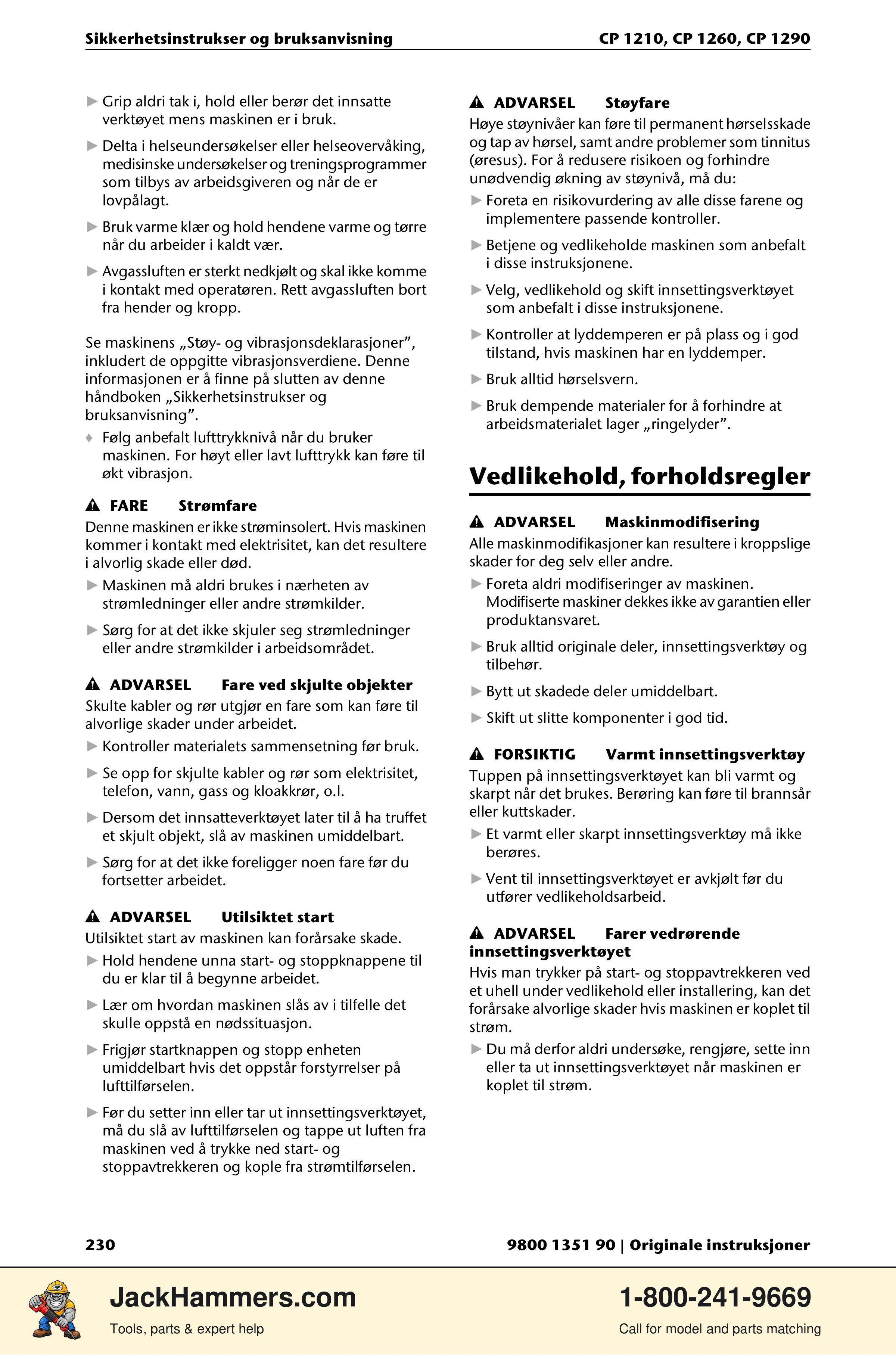Chicago Pneumatic 1210 / 1260 / 1290 PDF page 230 of 268