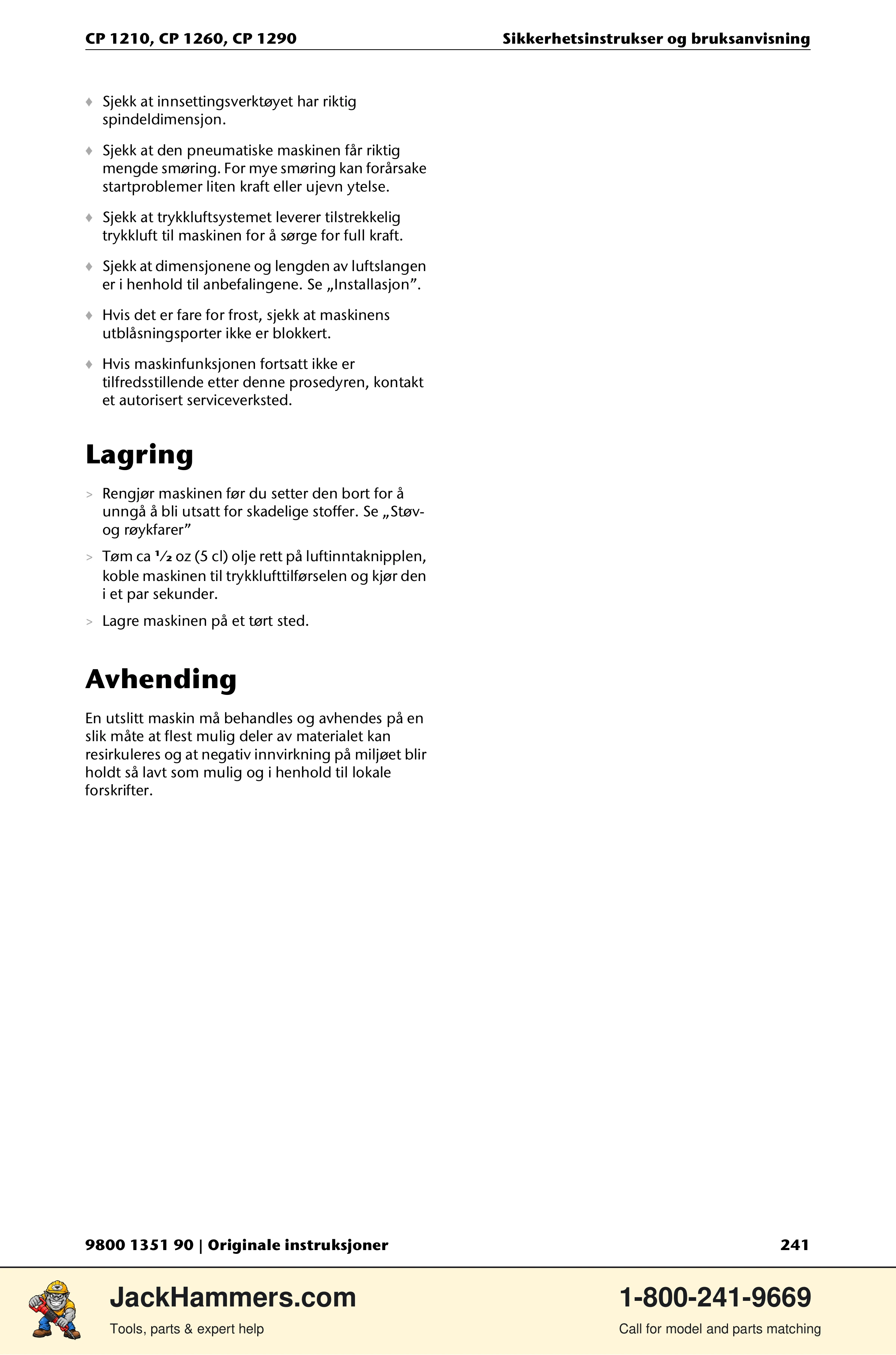 Chicago Pneumatic 1210 / 1260 / 1290 PDF page 241 of 268