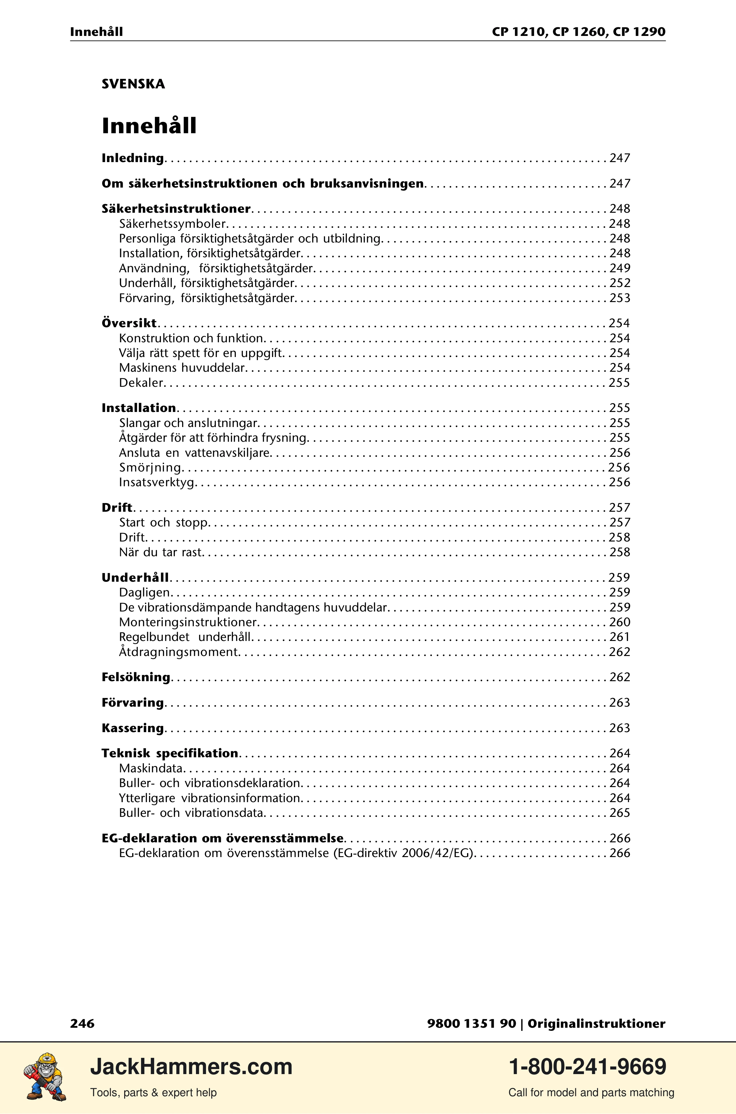 Chicago Pneumatic 1210 / 1260 / 1290 PDF page 246 of 268