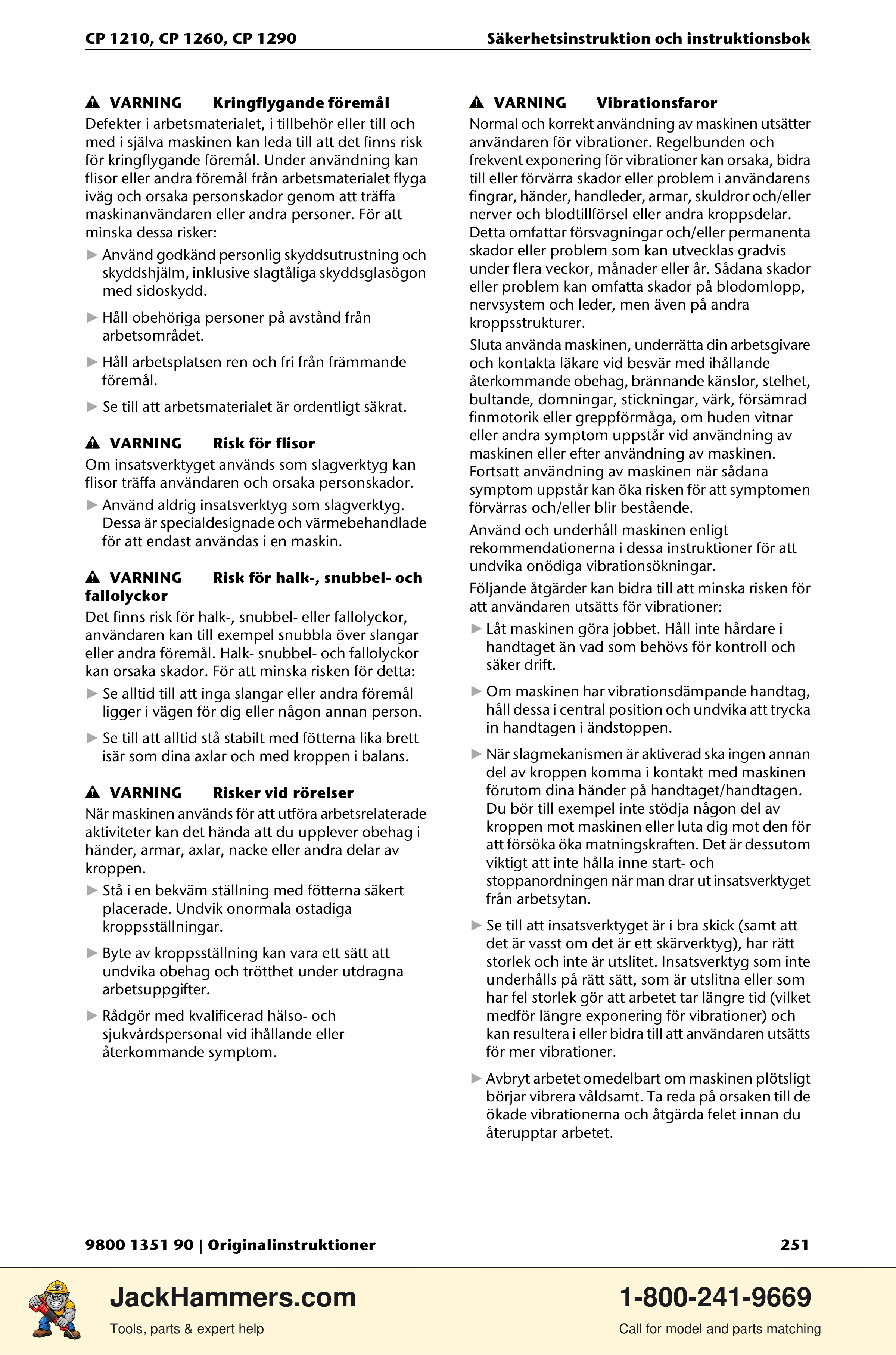 Chicago Pneumatic 1210 / 1260 / 1290 PDF page 251 of 268