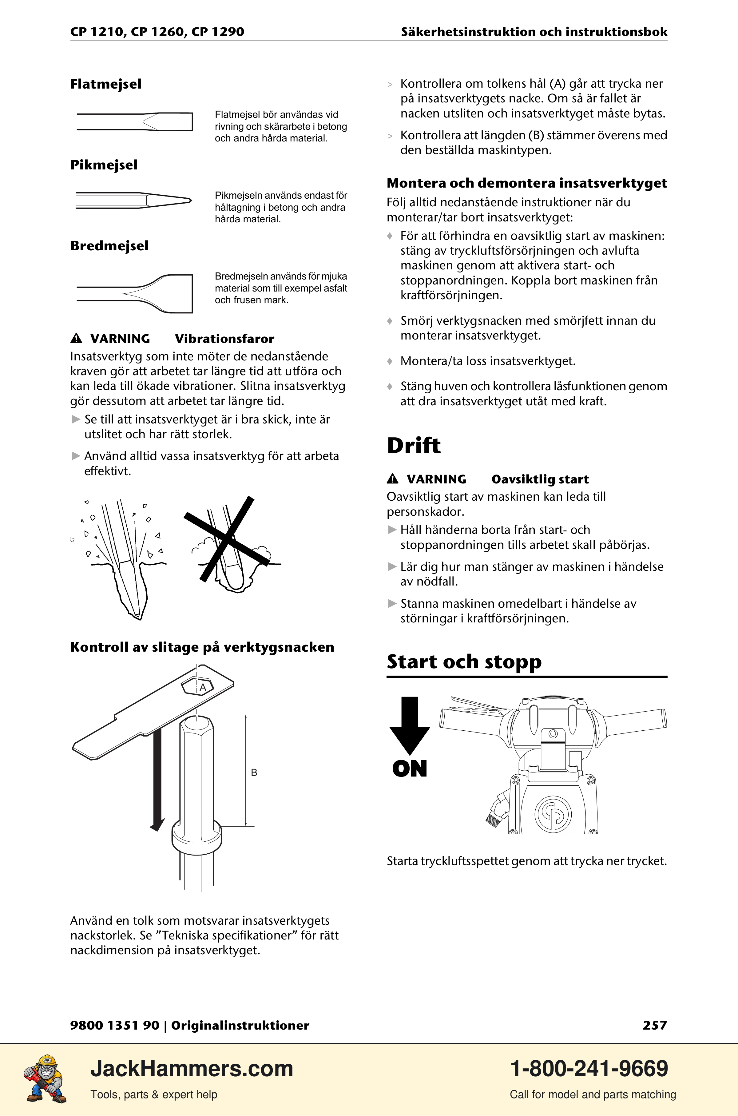 Chicago Pneumatic 1210 / 1260 / 1290 PDF page 257 of 268