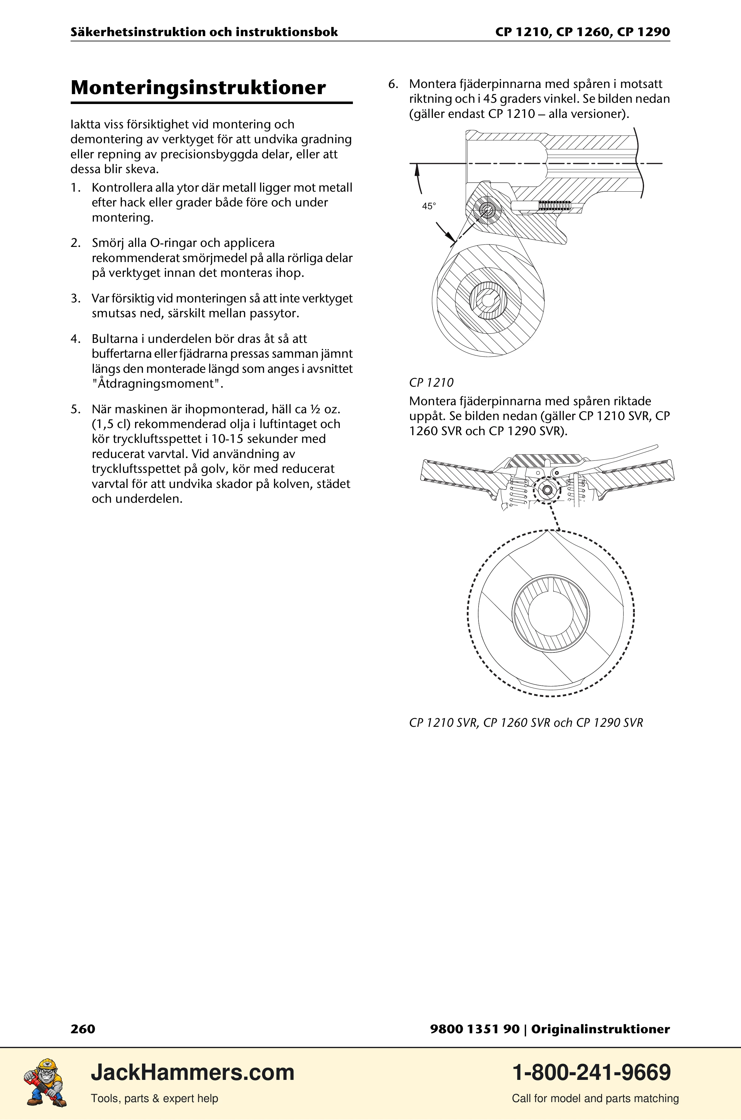 Chicago Pneumatic 1210 / 1260 / 1290 PDF page 260 of 268