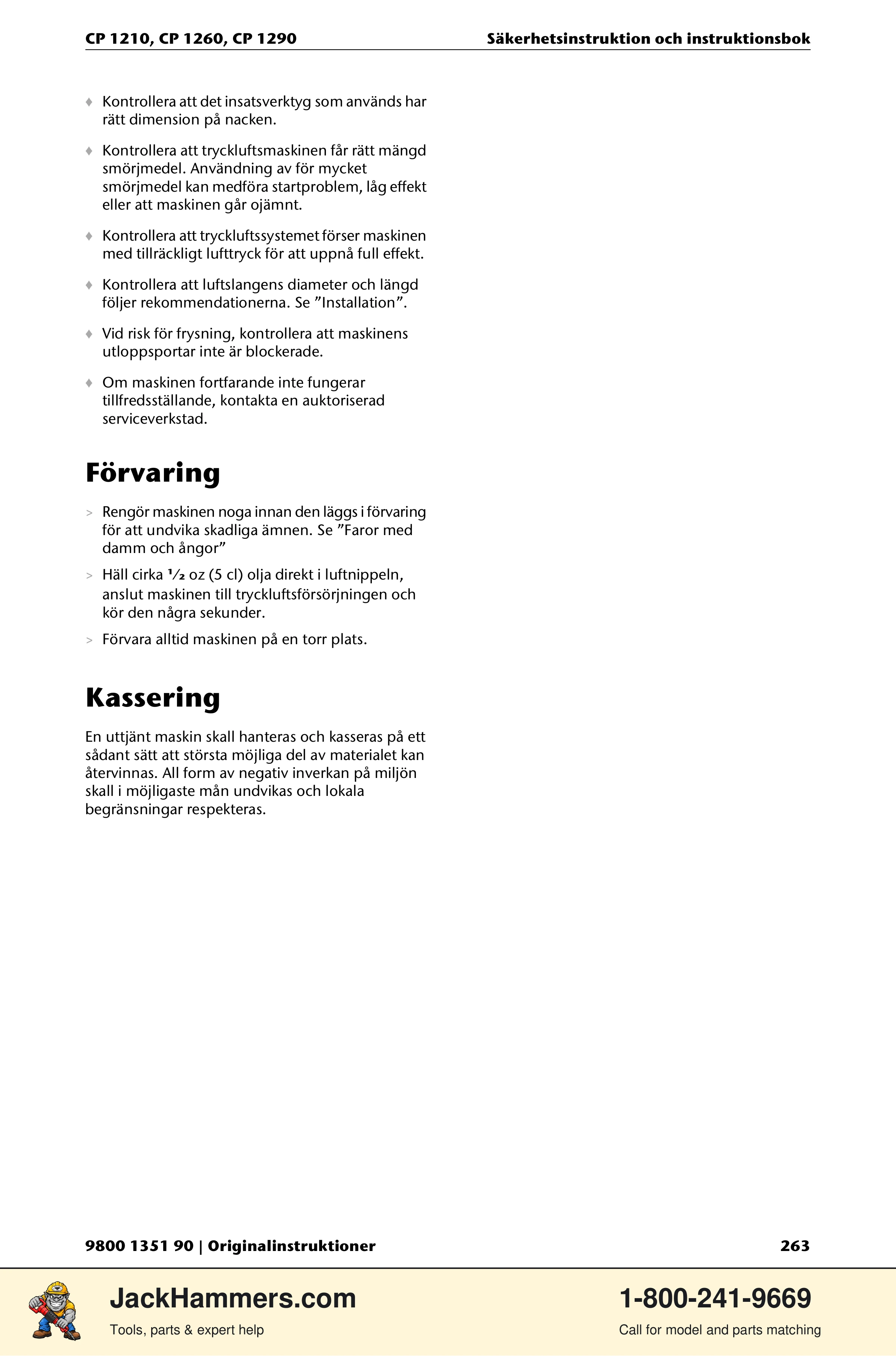 Chicago Pneumatic 1210 / 1260 / 1290 PDF page 263 of 268