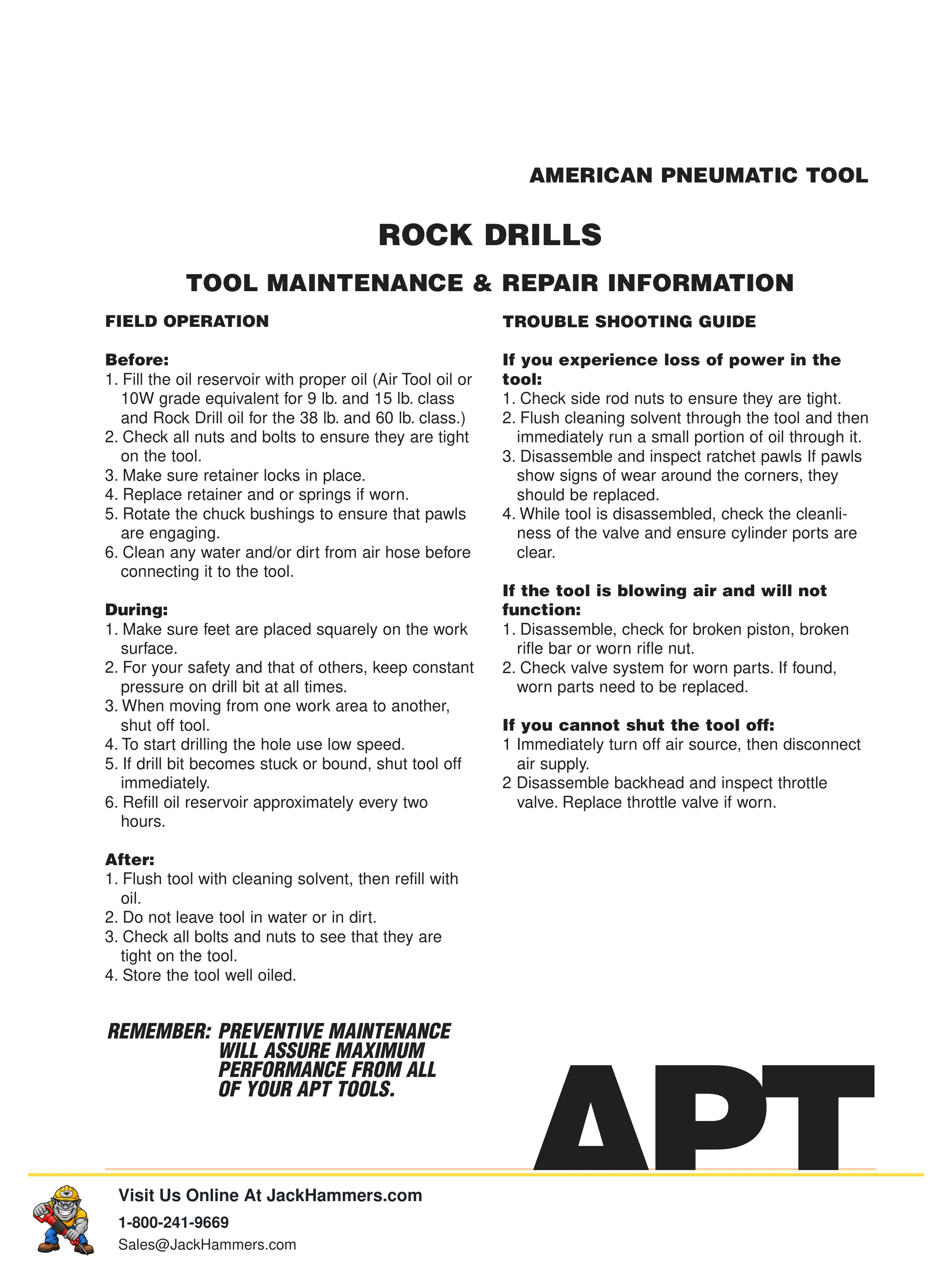 American Pneumatic 109 Series PDF page 1 of 11