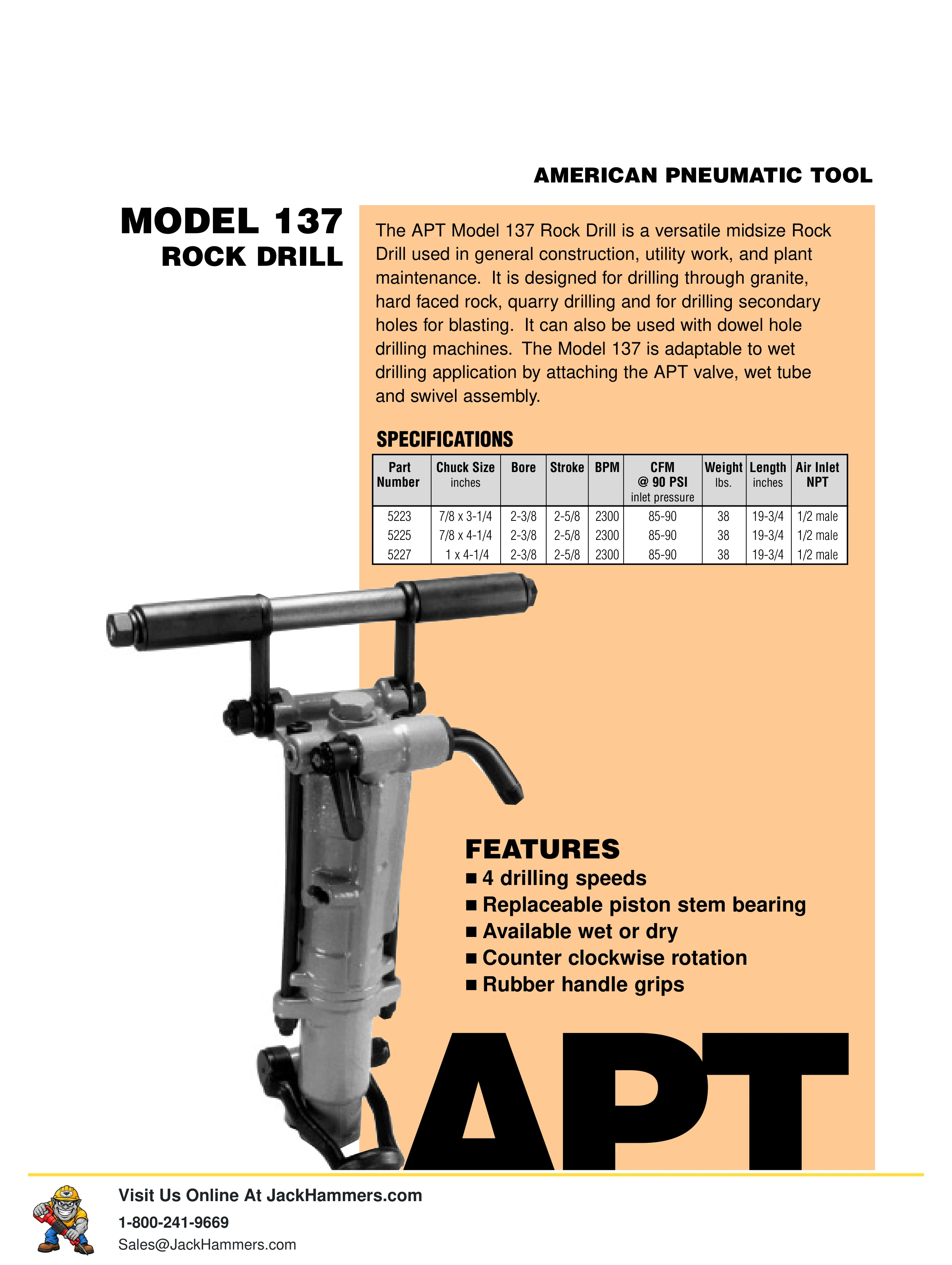 American Pneumatic 109 Series PDF page 6 of 11