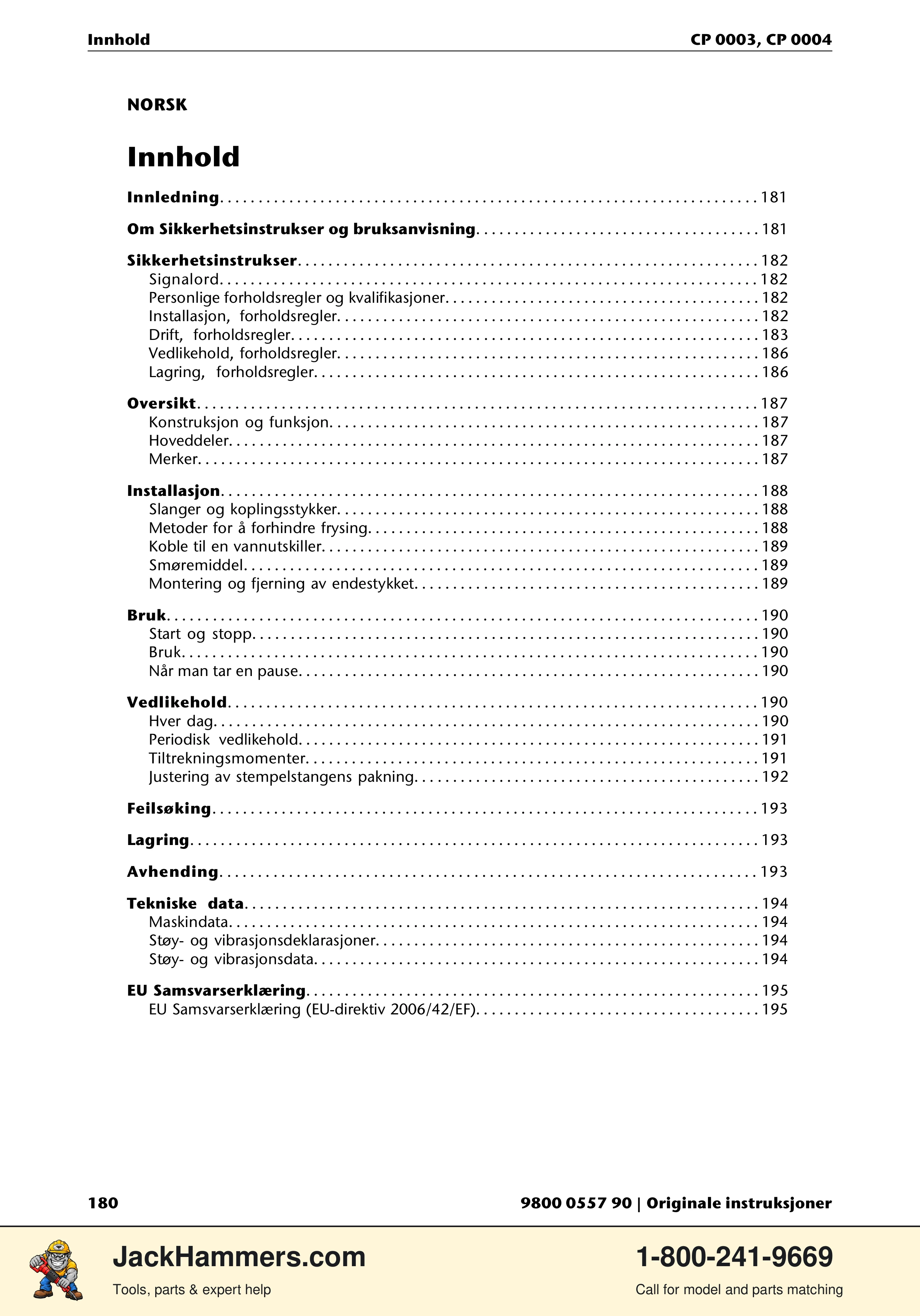 Chicago Pneumatic CP 0004 PDF page 180 of 216
