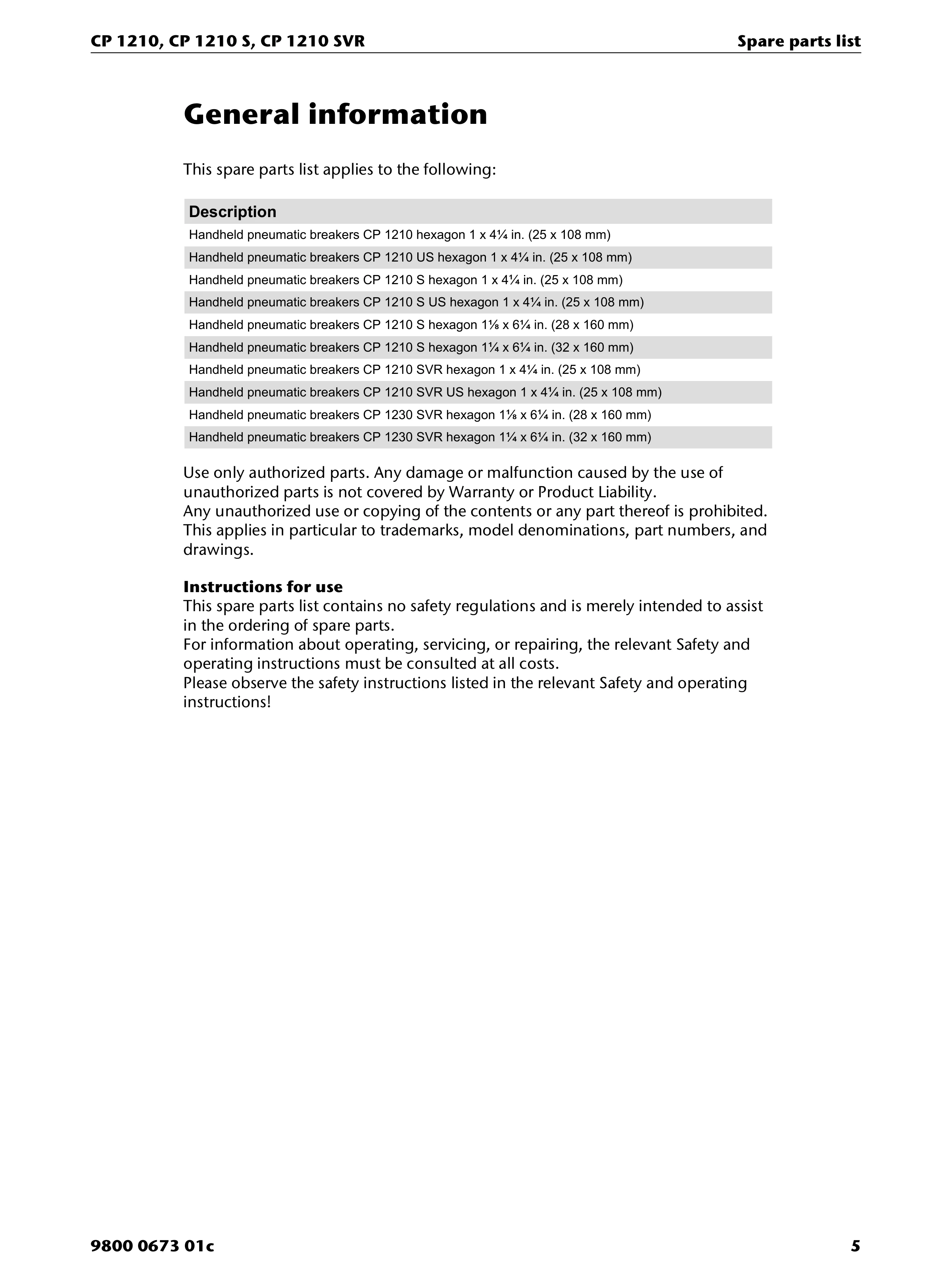 Chicago Pneumatic 1210 PDF page 5 of 32