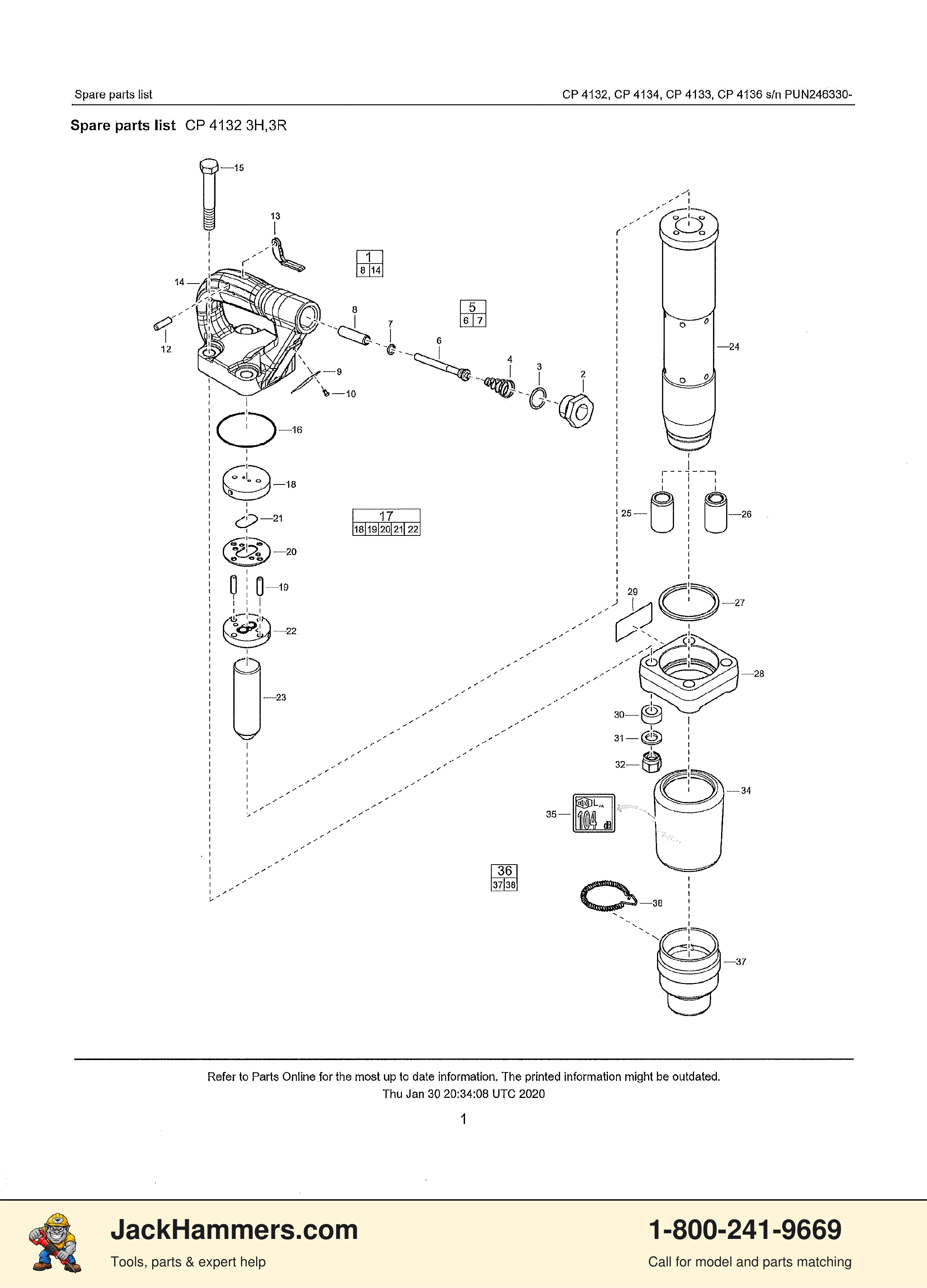 Chicago Pneumatic CP4132 / CP4133 PDF page 2 of 25