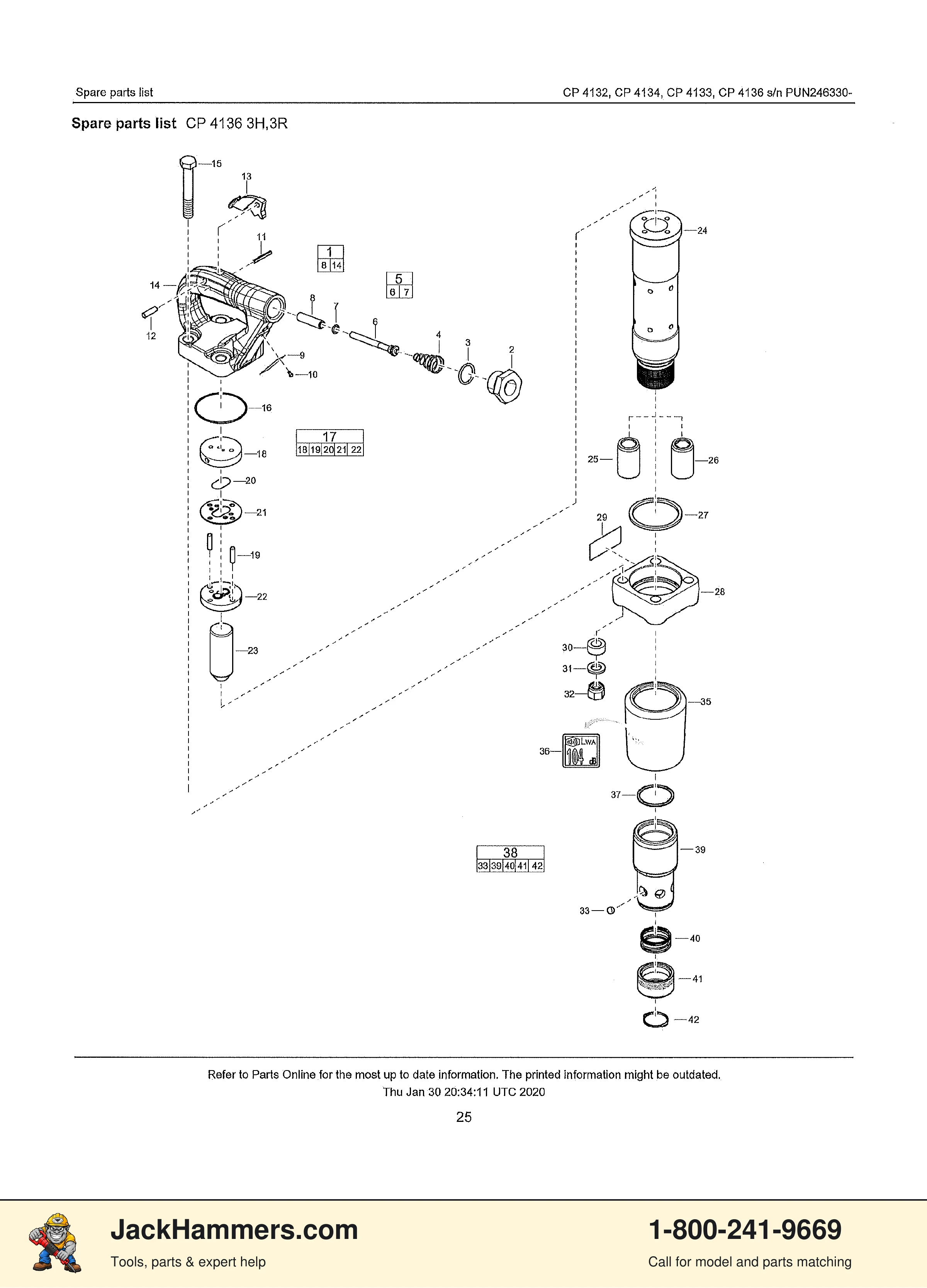 Chicago Pneumatic CP4132 / CP4133 PDF page 20 of 25