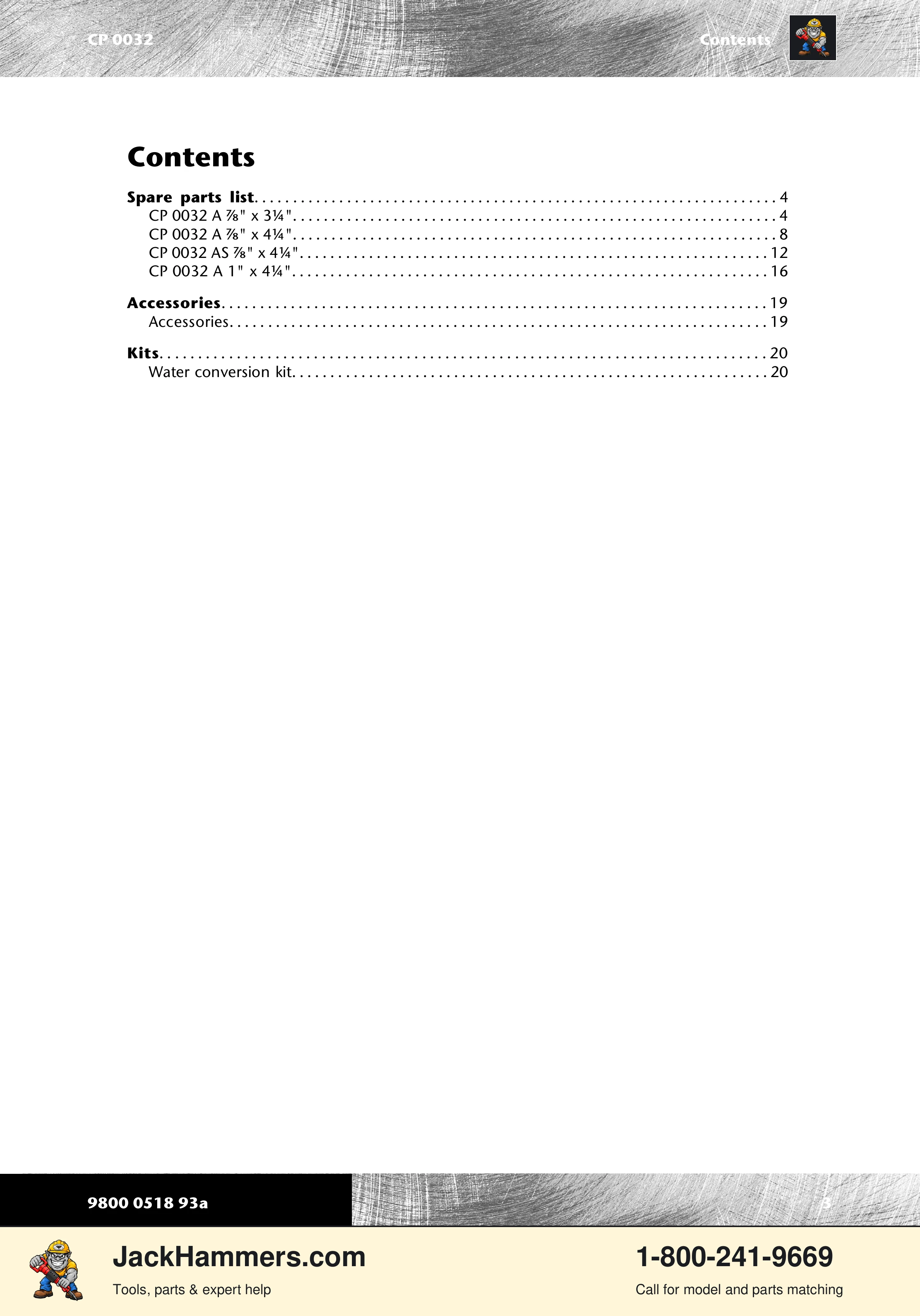Chicago Pneumatic 0032 Series PDF page 3 of 24