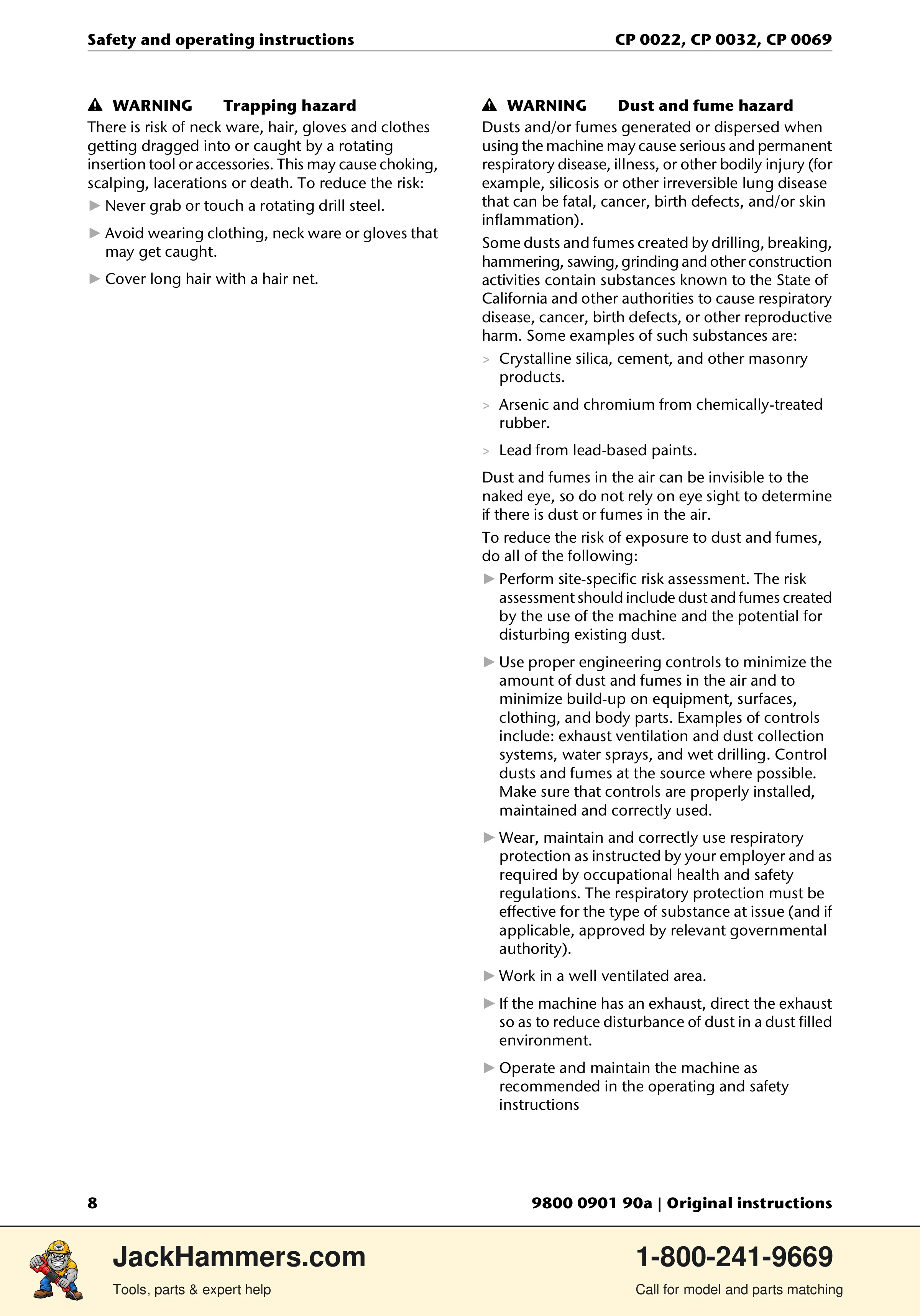 Chicago Pneumatic 0022 Series / 0032 Series / 0069 Series PDF page 8 of 148