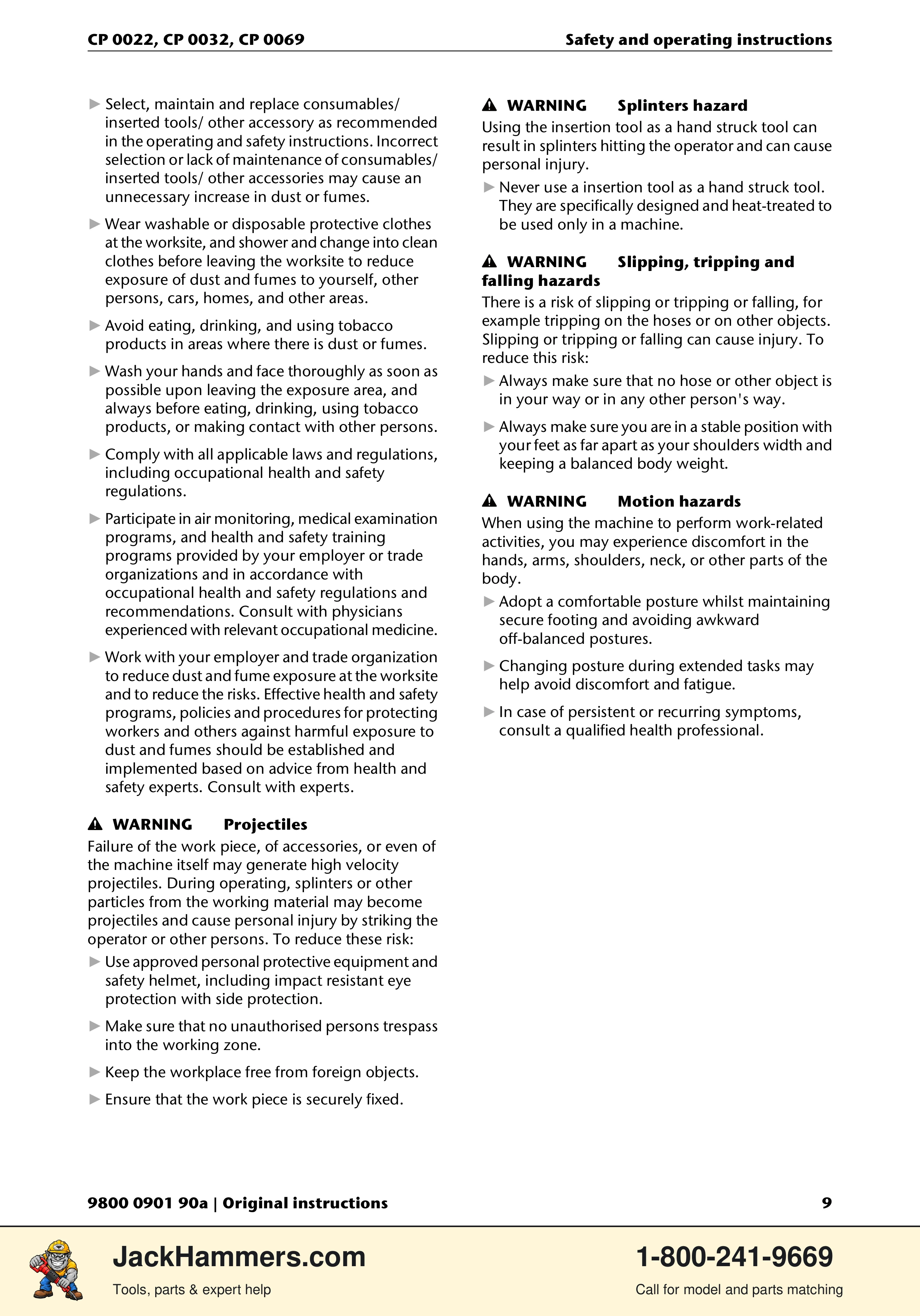 Chicago Pneumatic 0022 Series / 0032 Series / 0069 Series PDF page 9 of 148