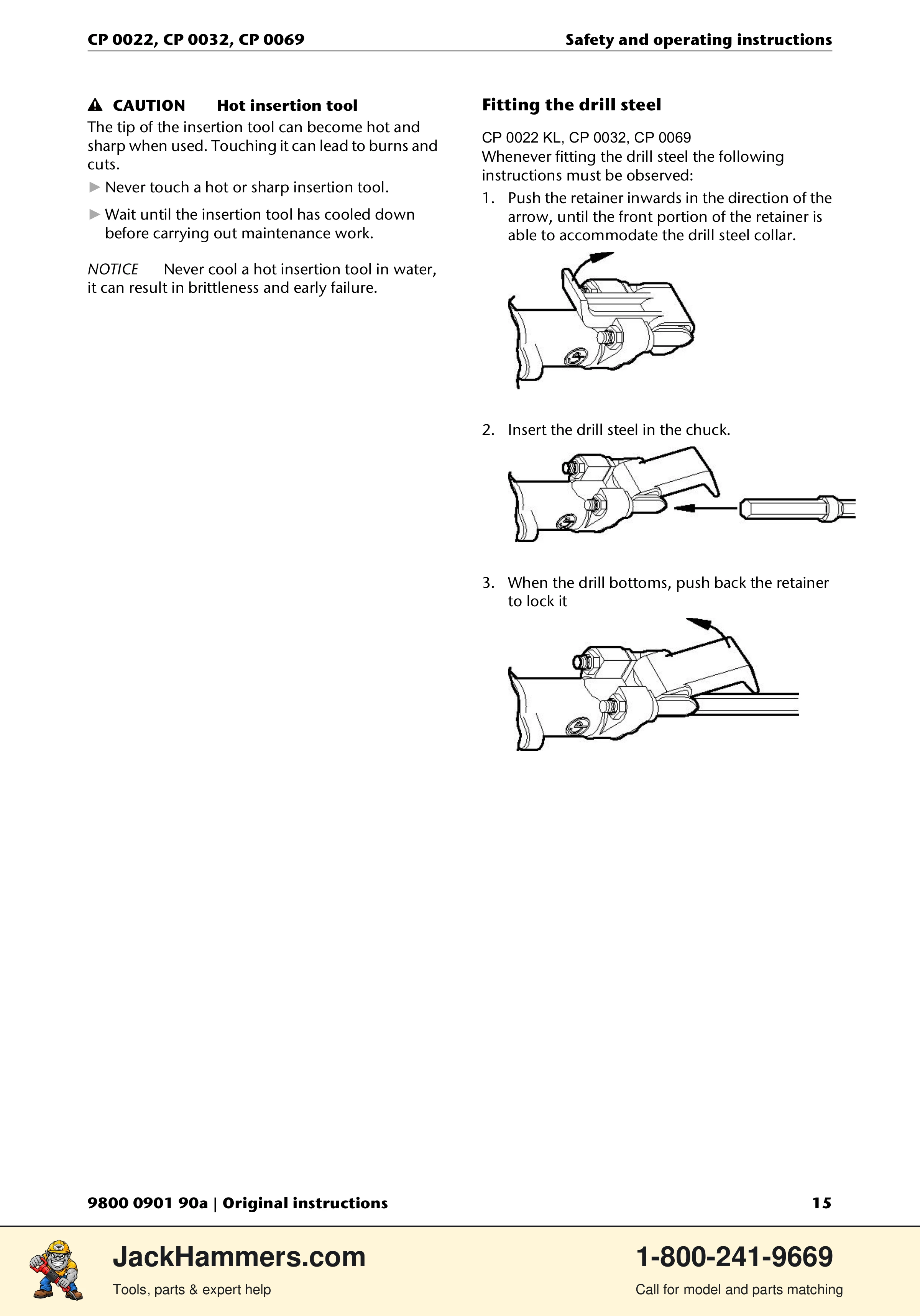 Chicago Pneumatic 0022 Series / 0032 Series / 0069 Series PDF page 15 of 148