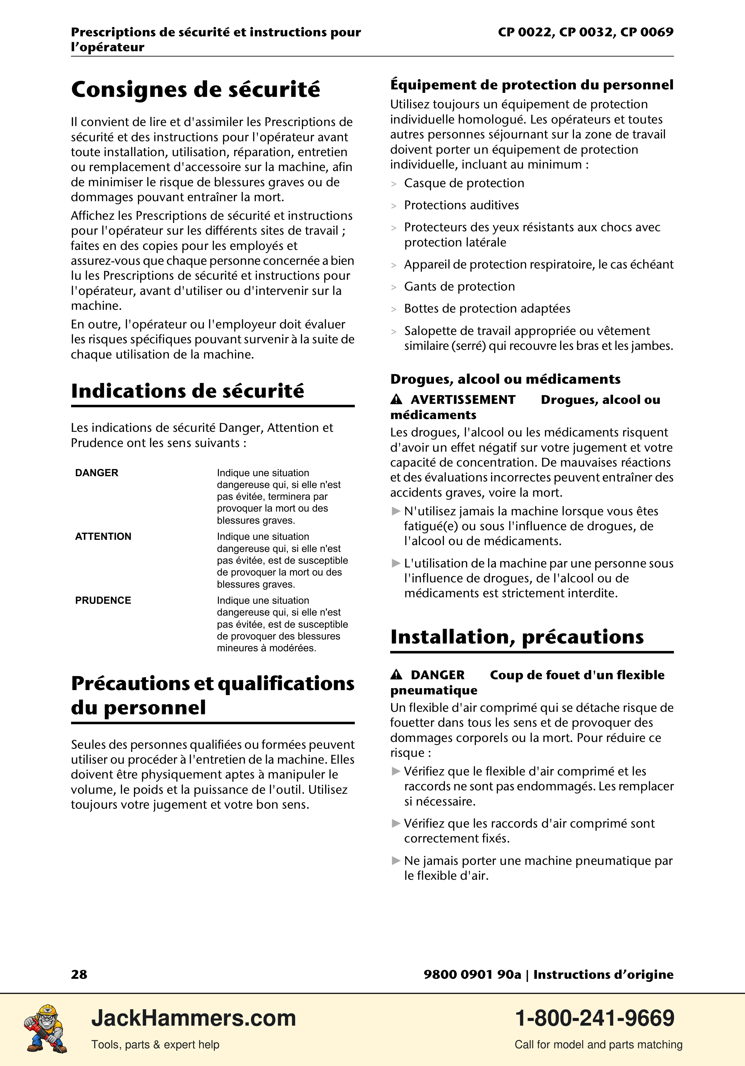 Chicago Pneumatic 0022 Series / 0032 Series / 0069 Series PDF page 28 of 148
