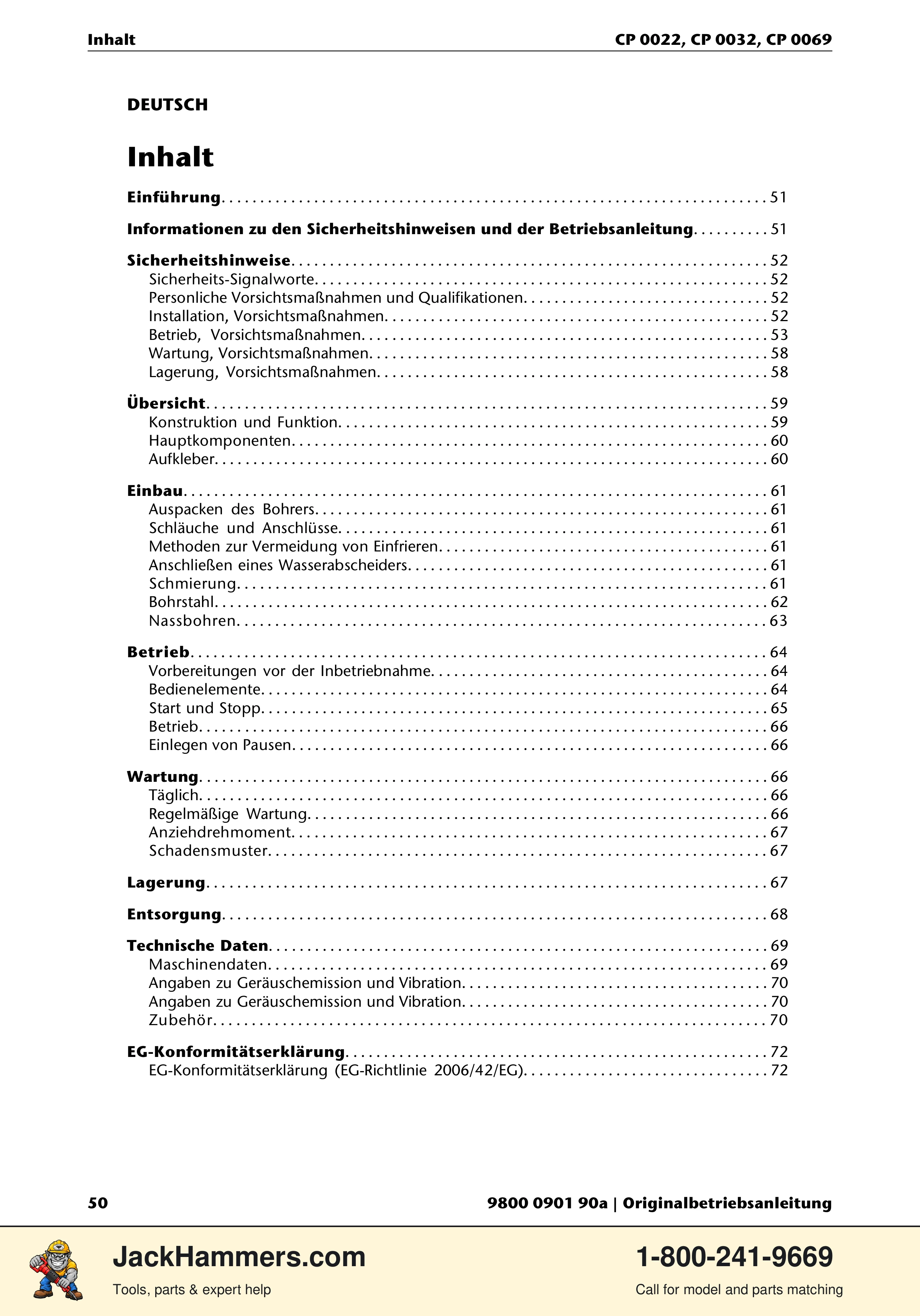 Chicago Pneumatic 0022 Series / 0032 Series / 0069 Series PDF page 50 of 148