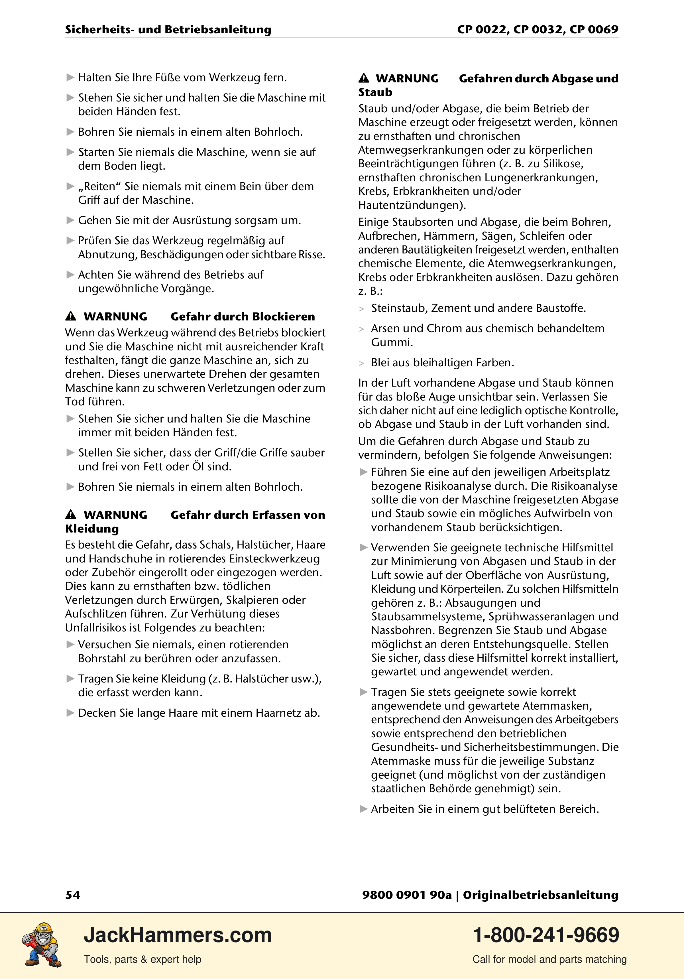 Chicago Pneumatic 0022 Series / 0032 Series / 0069 Series PDF page 54 of 148