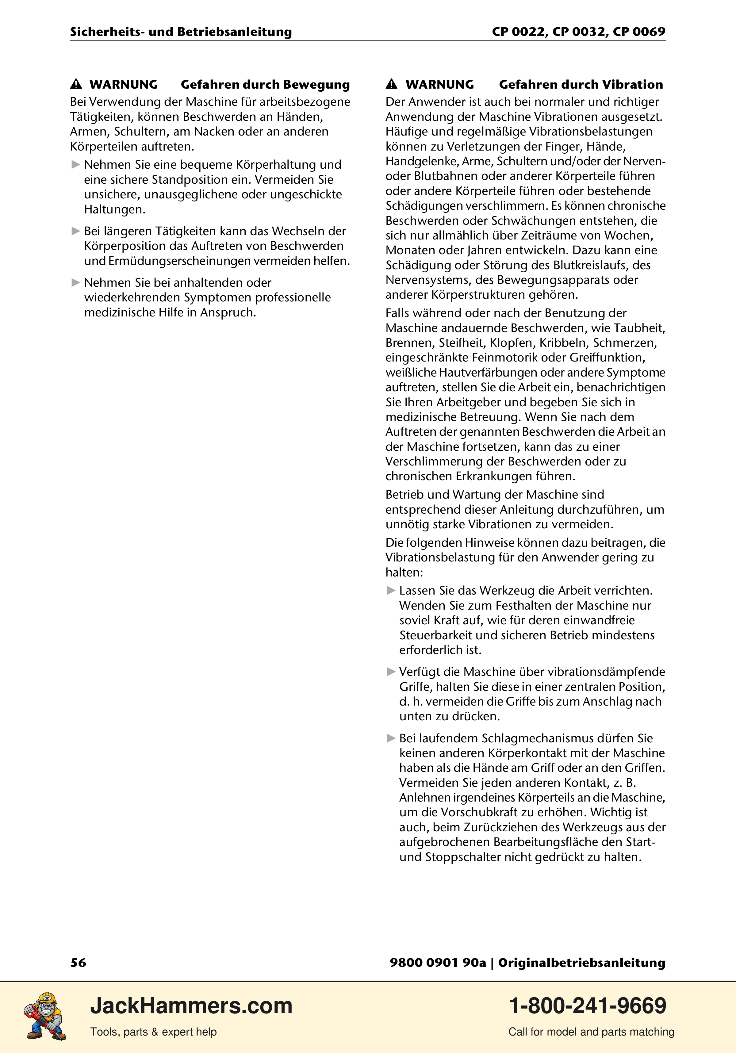 Chicago Pneumatic 0022 Series / 0032 Series / 0069 Series PDF page 56 of 148