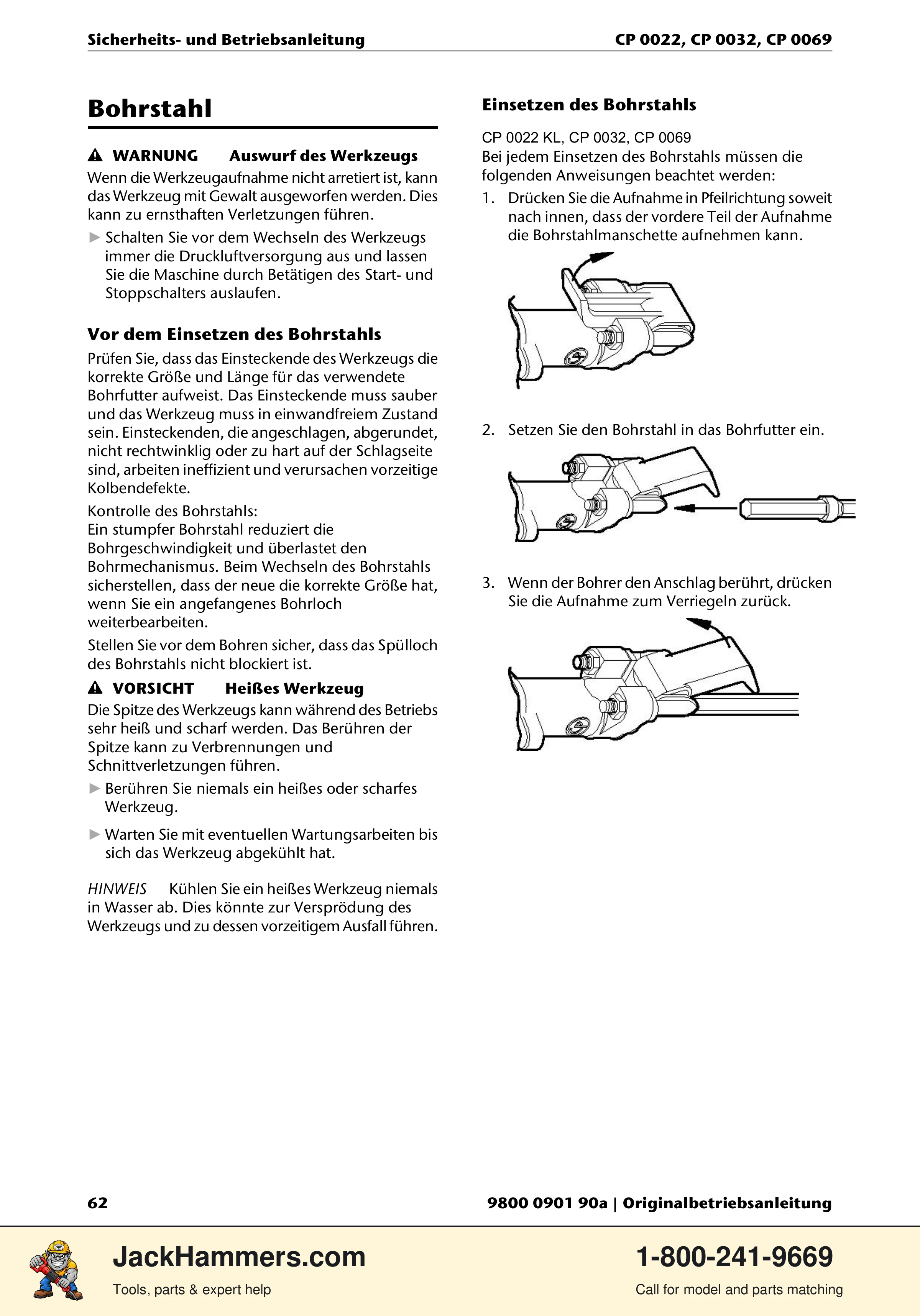 Chicago Pneumatic 0022 Series / 0032 Series / 0069 Series PDF page 62 of 148