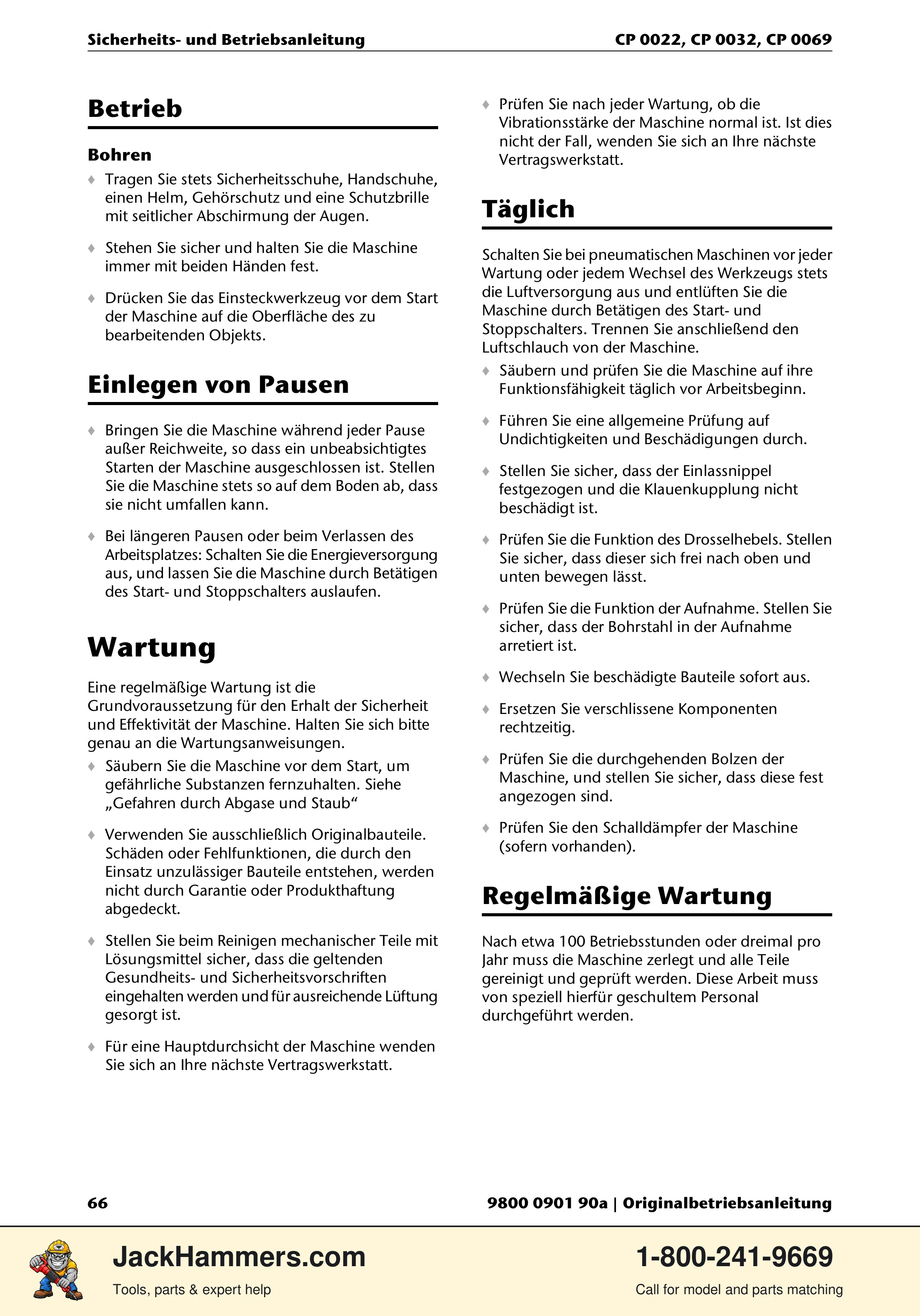 Chicago Pneumatic 0022 Series / 0032 Series / 0069 Series PDF page 66 of 148