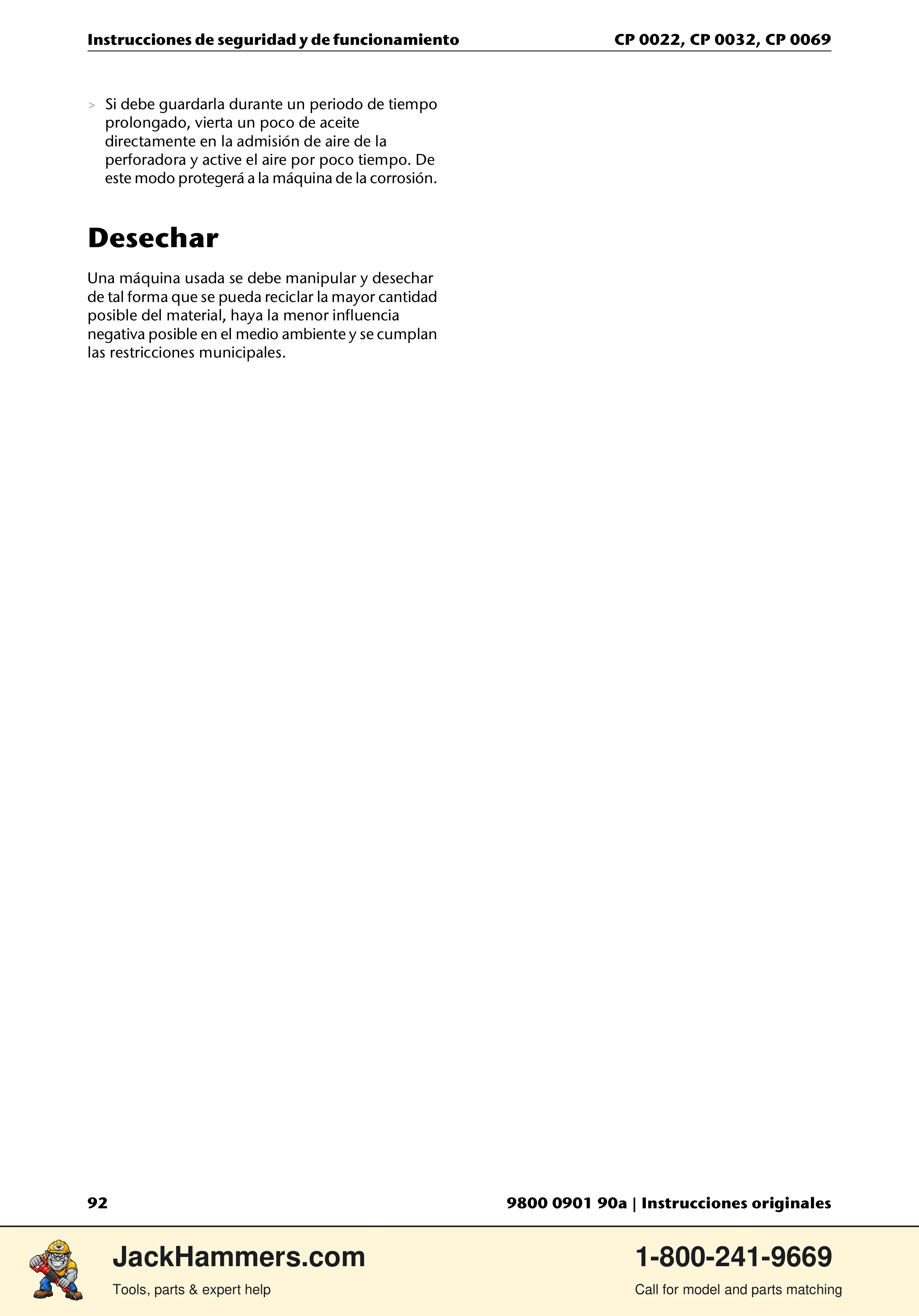 Chicago Pneumatic 0022 Series / 0032 Series / 0069 Series PDF page 92 of 148