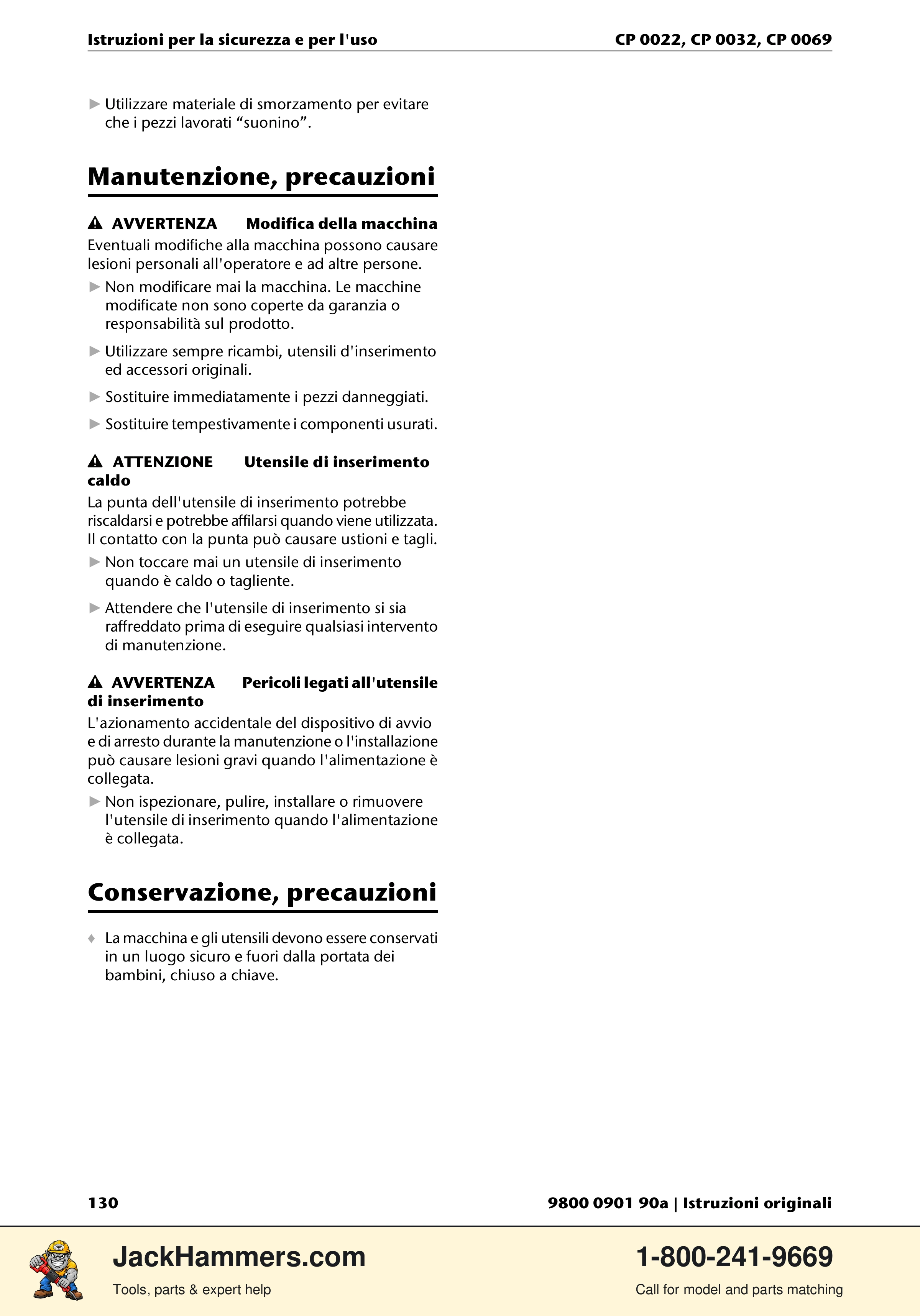 Chicago Pneumatic 0022 Series / 0032 Series / 0069 Series PDF page 130 of 148