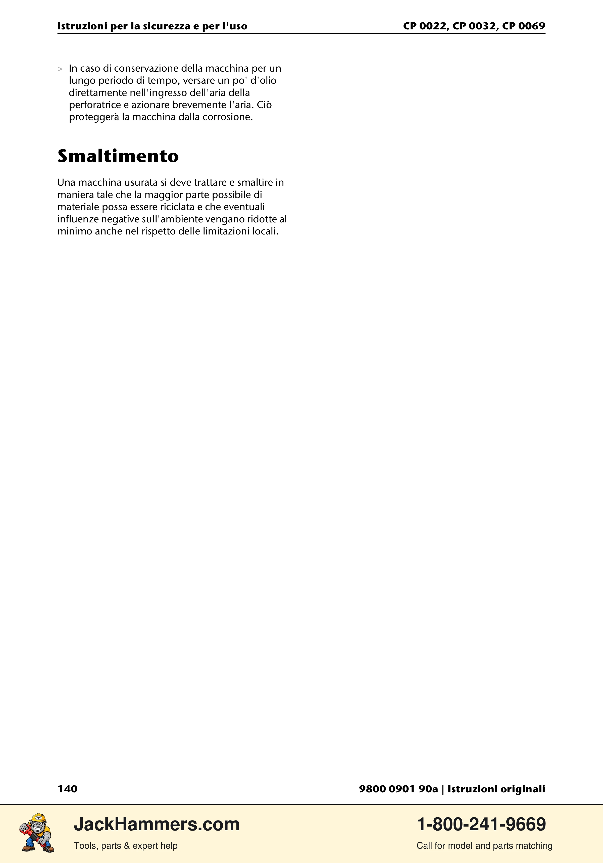 Chicago Pneumatic 0022 Series / 0032 Series / 0069 Series PDF page 140 of 148