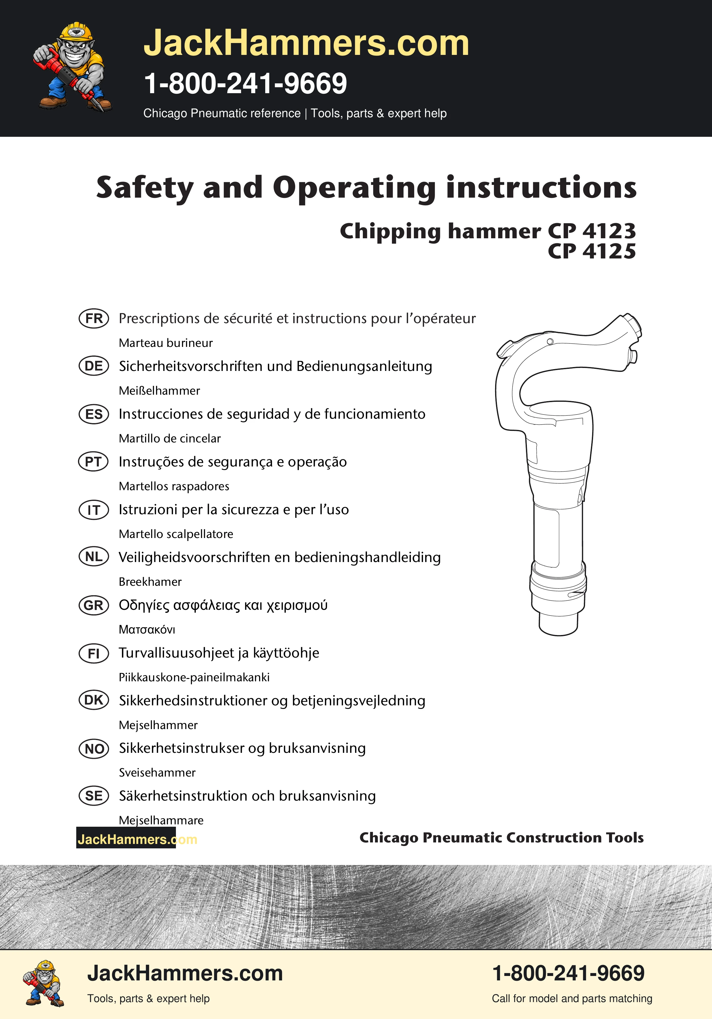 Chicago Pneumatic CP 4123 / 4125 PDF page 1 of 196
