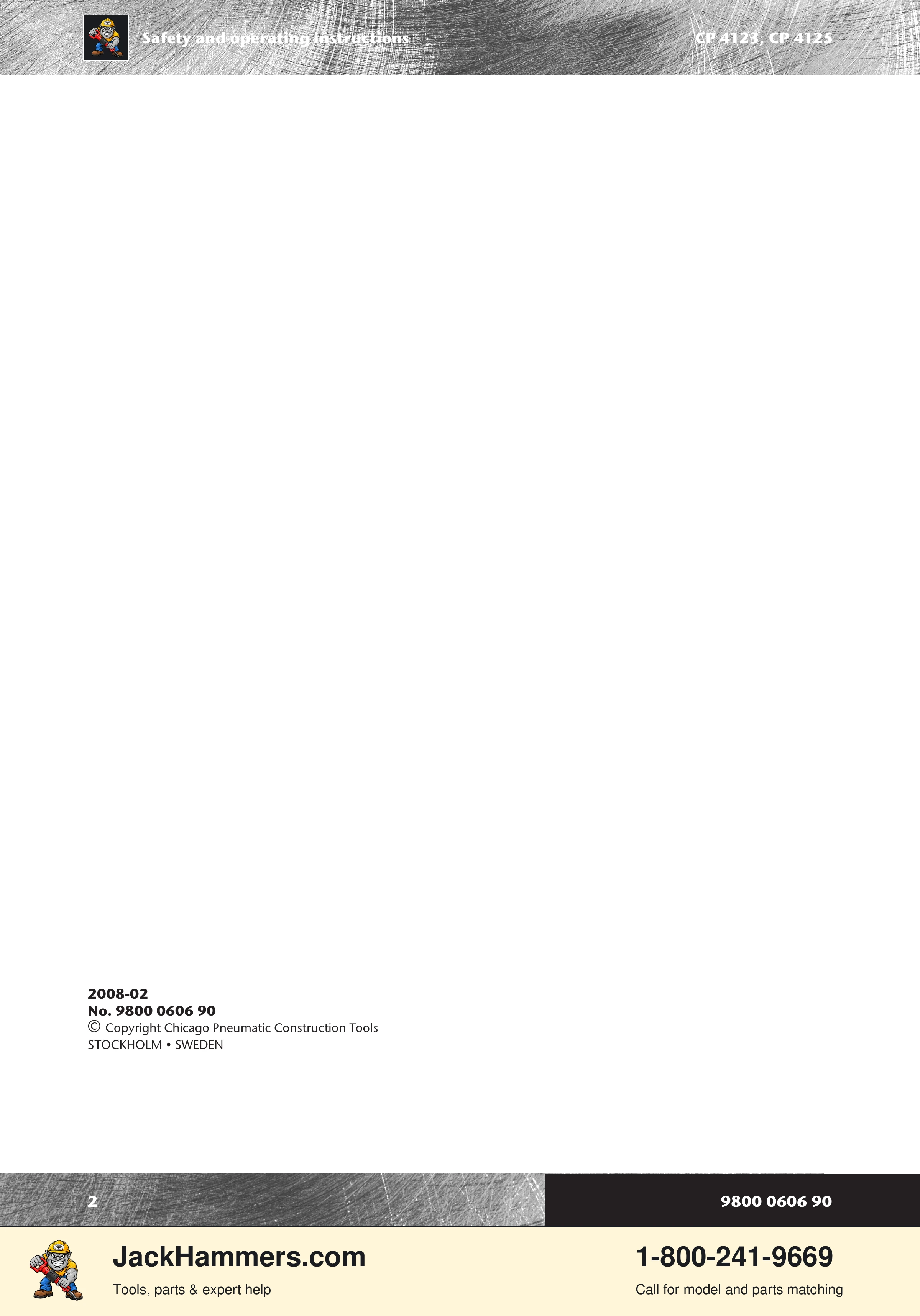 Chicago Pneumatic CP 4123 / 4125 PDF page 2 of 196
