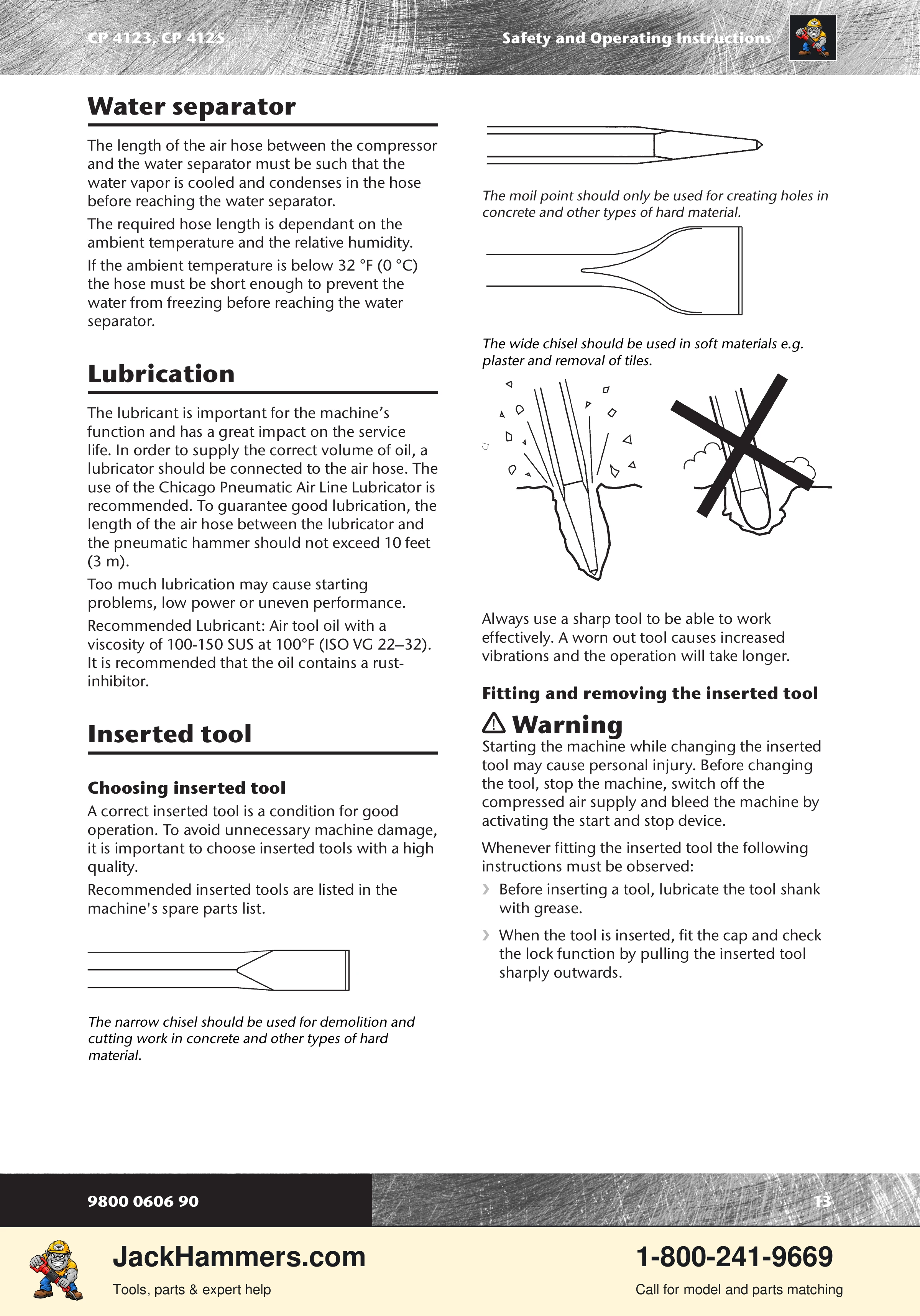 Chicago Pneumatic CP 4123 / 4125 PDF page 13 of 196
